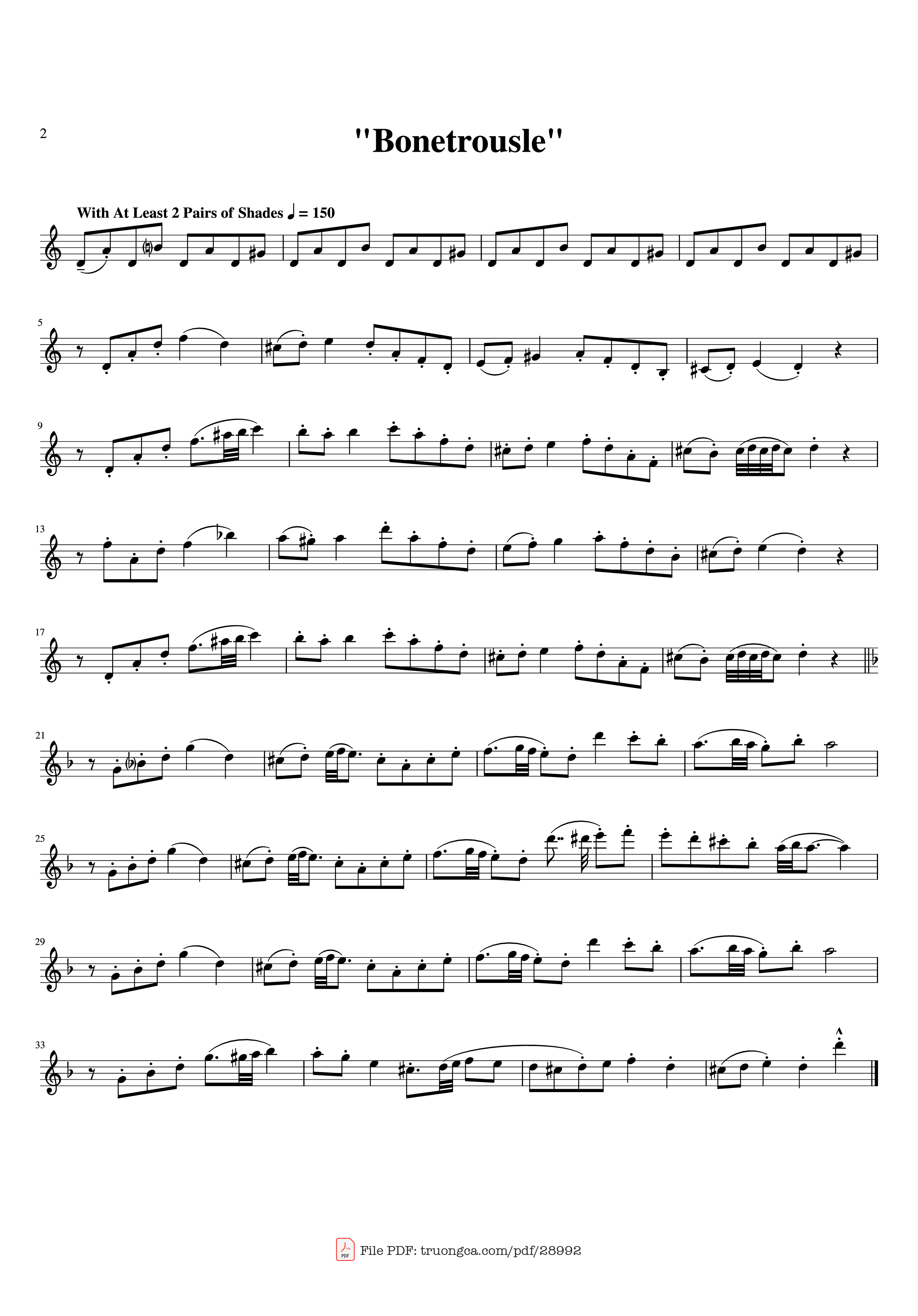 Page 2 of Sheet music PDF Nyeh Heh Heh! - Toby Fox