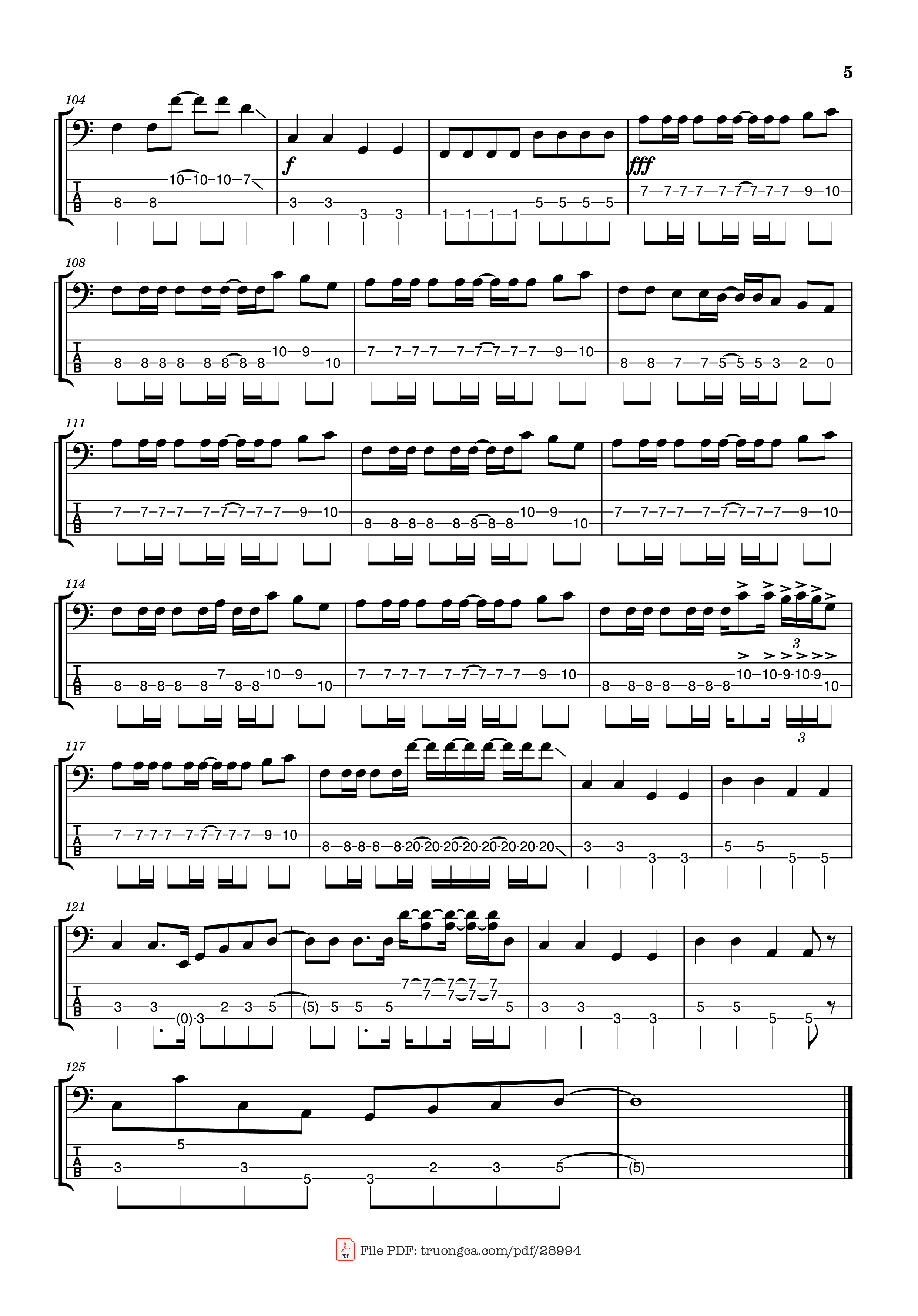 Page 5 of Sheet music PDF Guitar Tab Californication Guitar TAB - RHCP / ded0inside