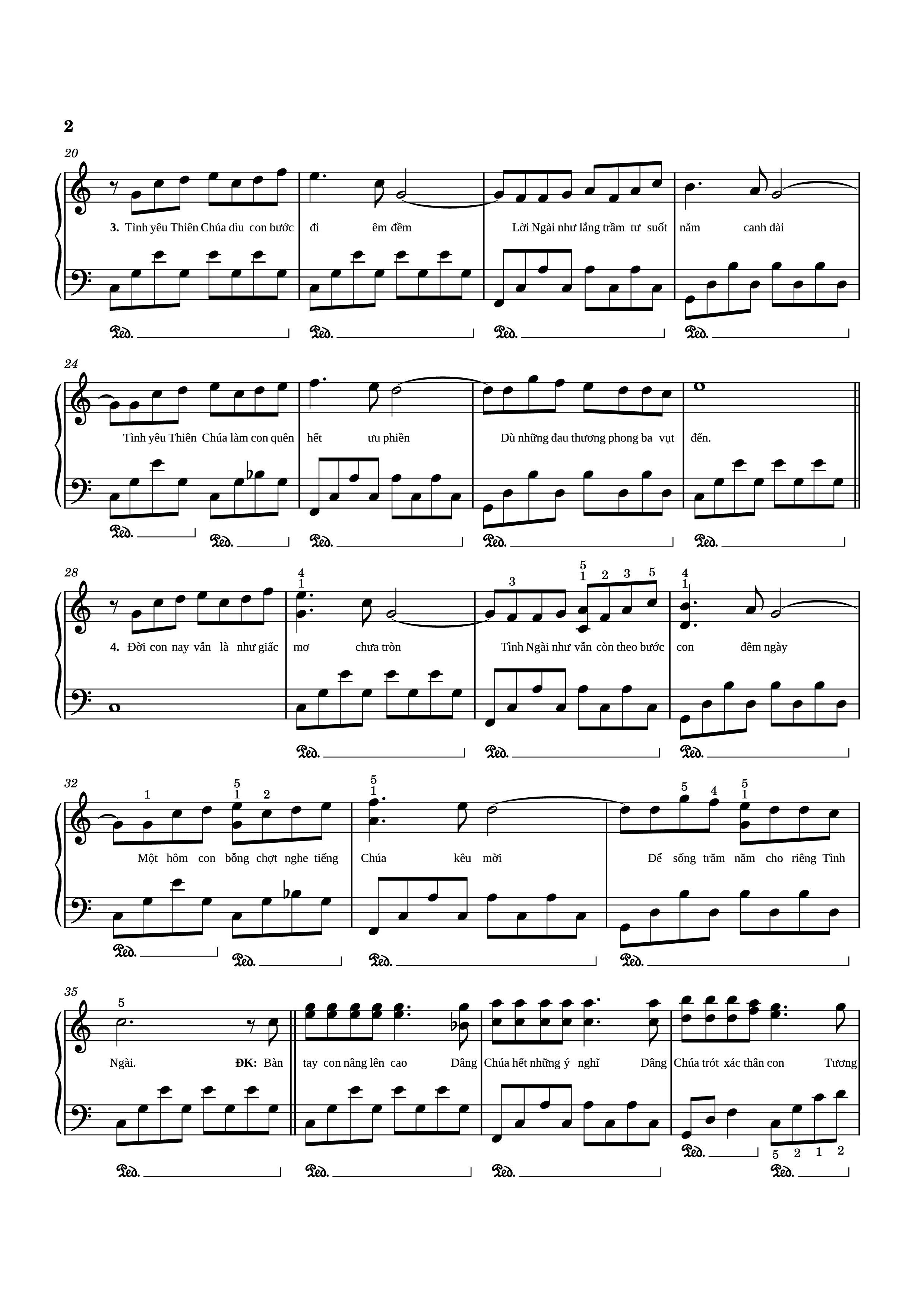 Page 2 of Sheet music PDF Piano Lời Thiêng Piano - Lm. Duy Thiên