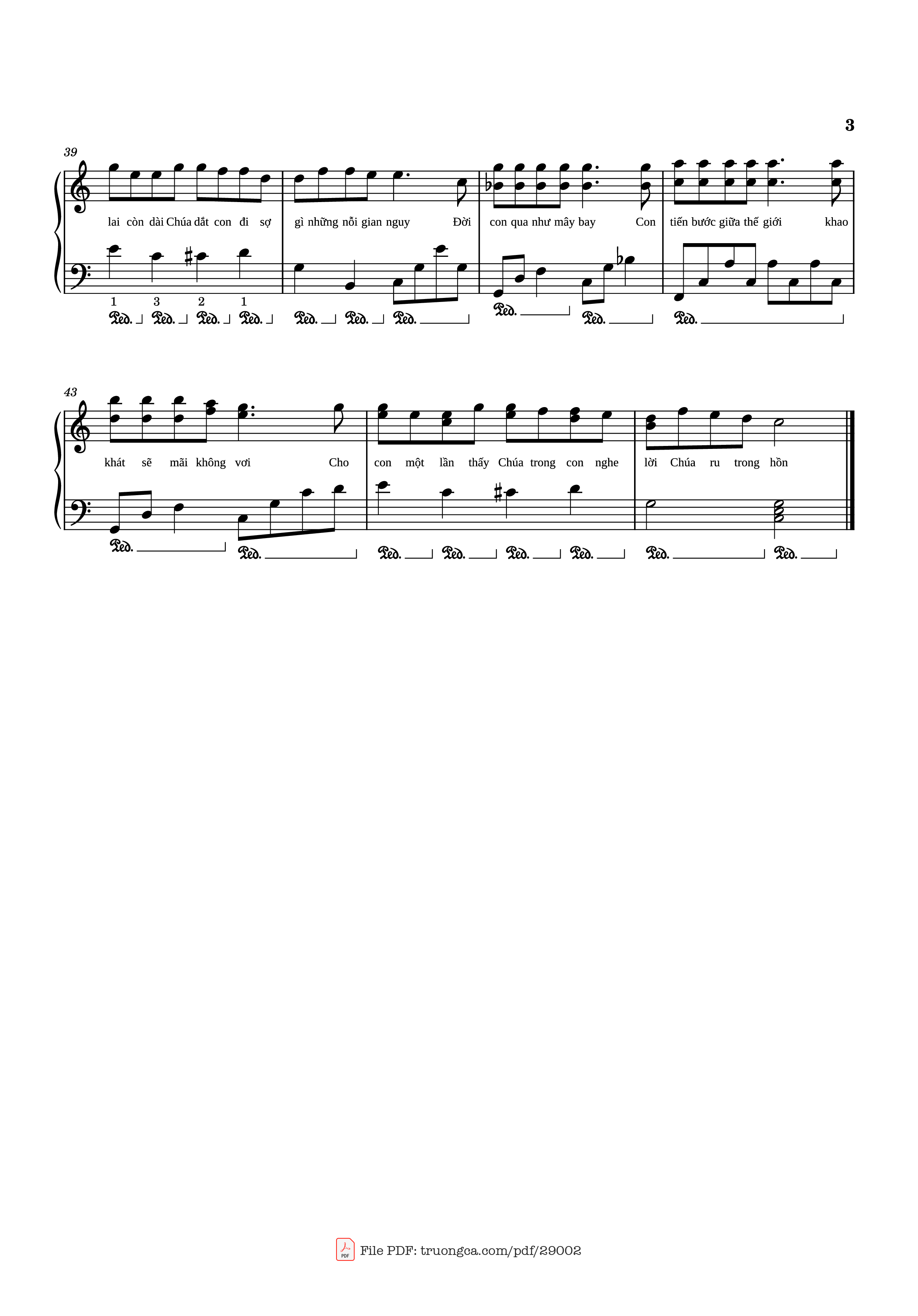 Page 3 of Sheet music PDF Piano Lời Thiêng Piano - Lm. Duy Thiên