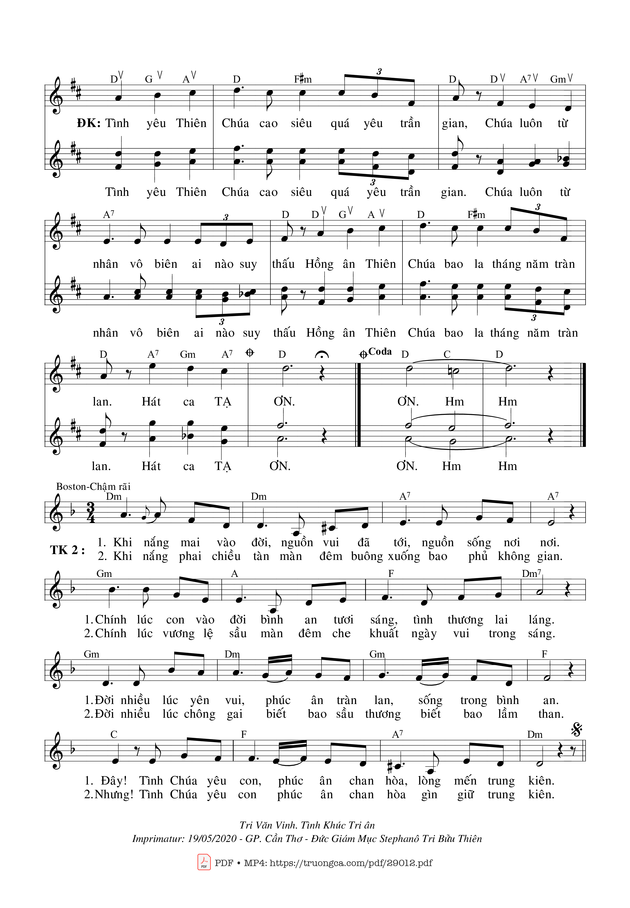 Page 2 of Sheet music PDF Tình Khúc Tri Ân 3 - Tri Văn Vinh