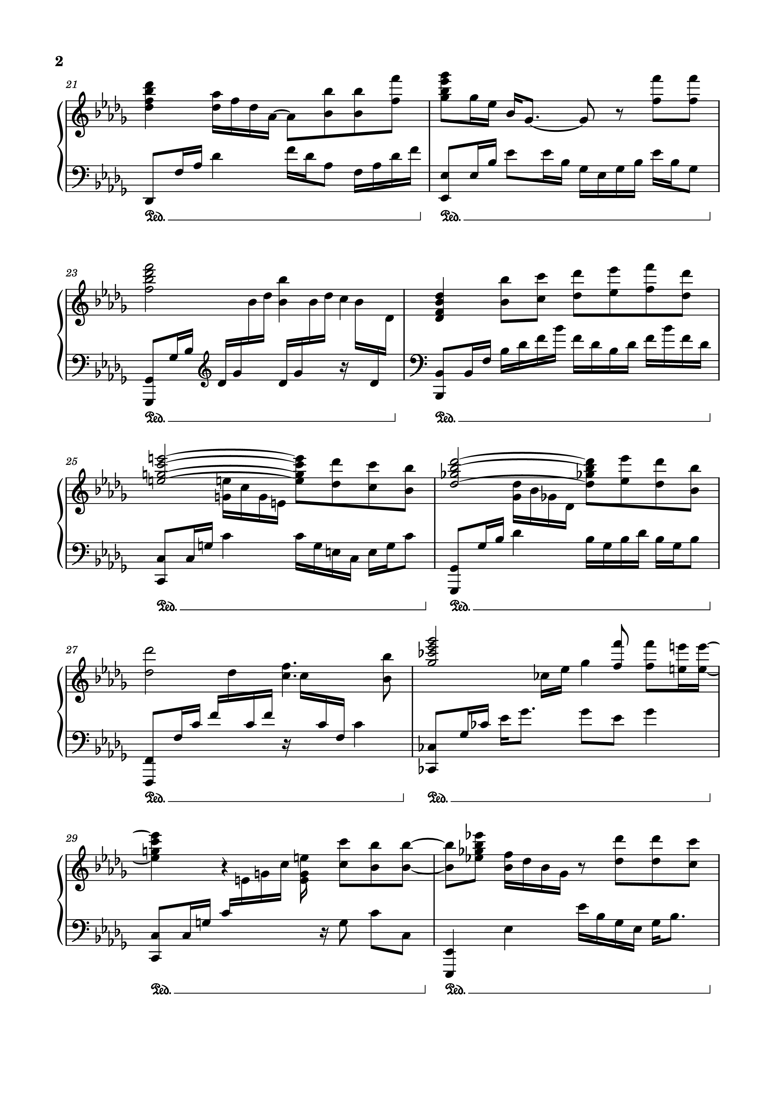 Page 2 of Sheet music PDF Piano Guns for Hire Piano - Composed by: Woodkid