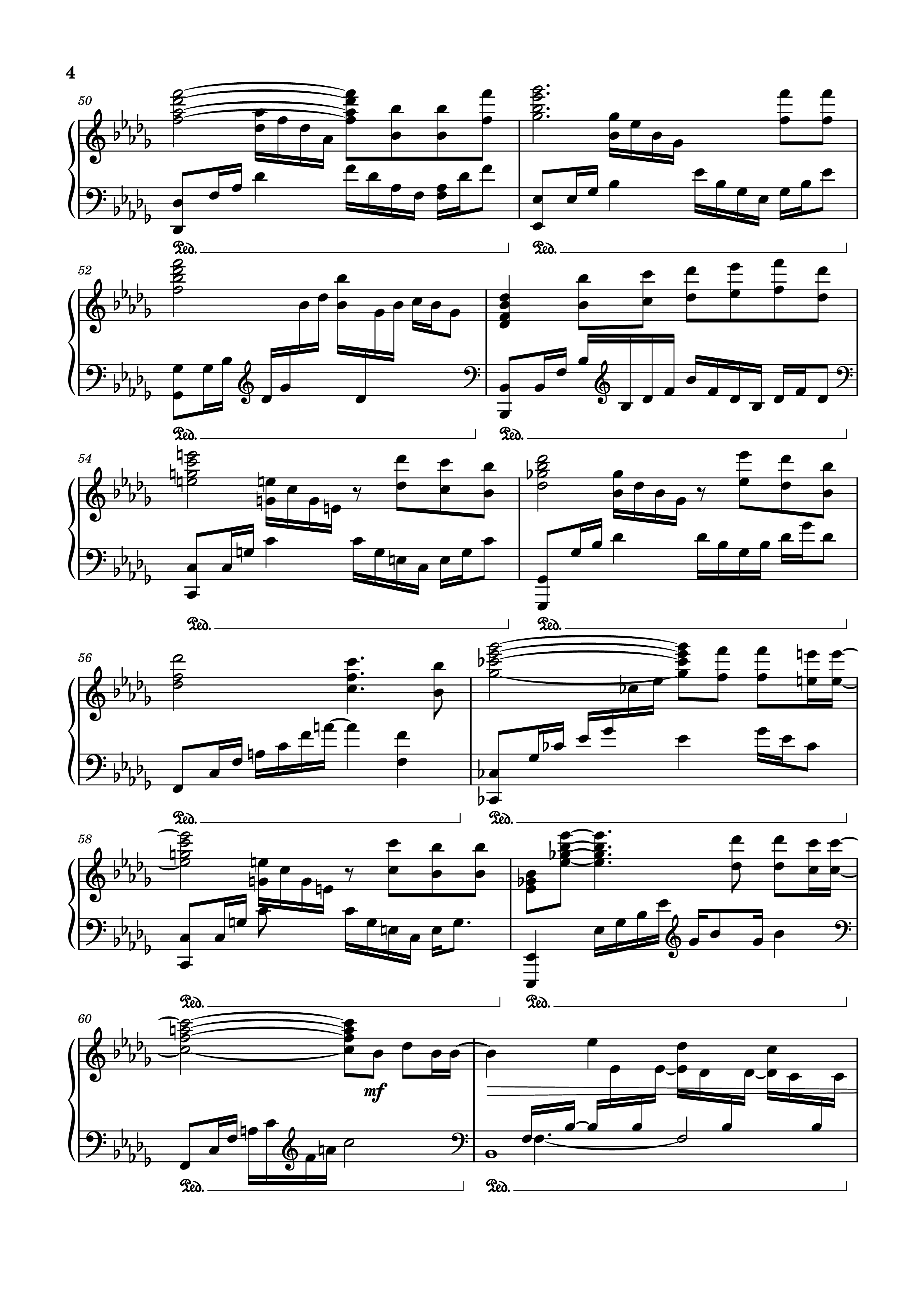 Page 4 of Sheet music PDF Piano Guns for Hire Piano - Composed by: Woodkid