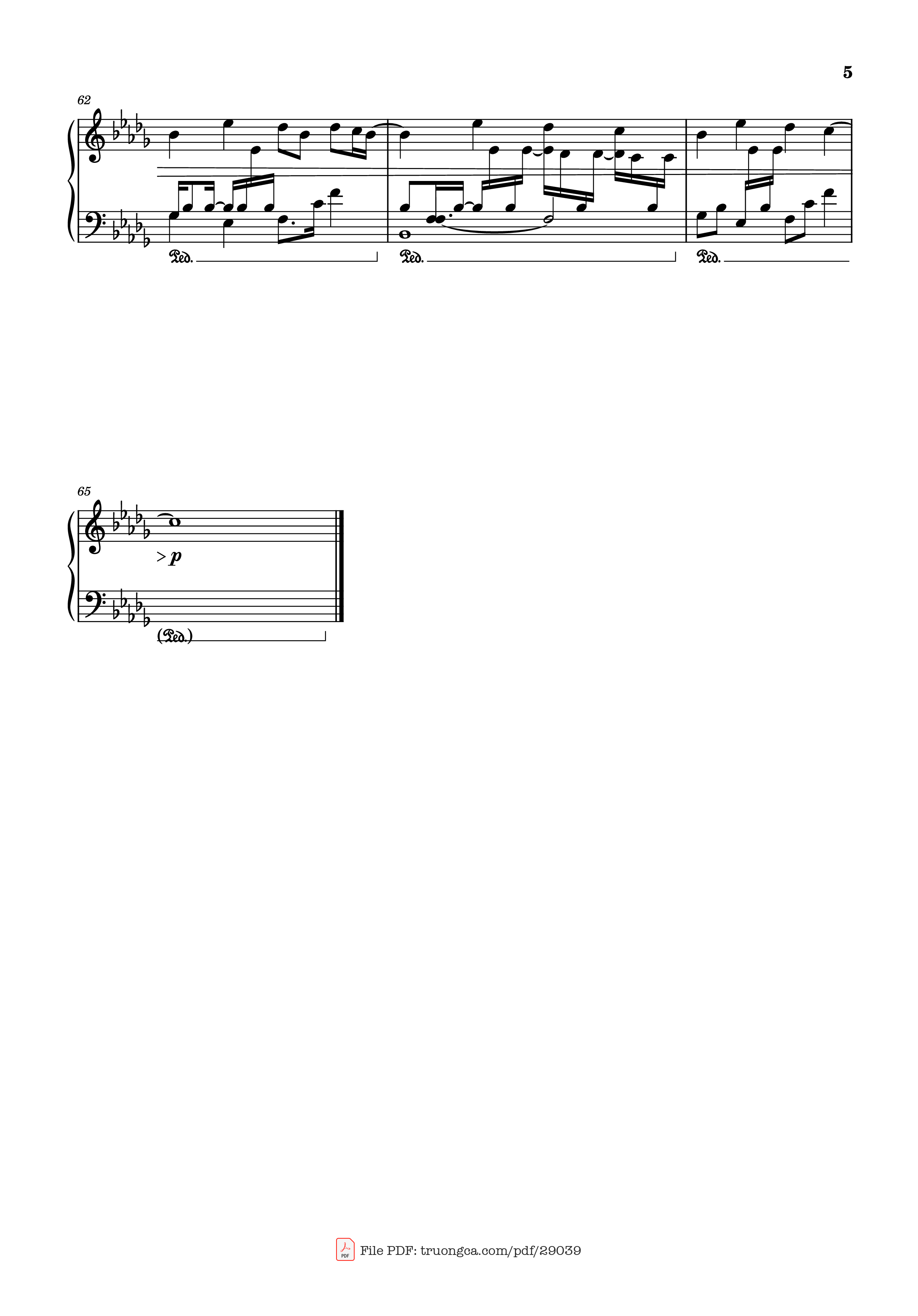 Page 5 of Sheet music PDF Piano Guns for Hire Piano - Composed by: Woodkid