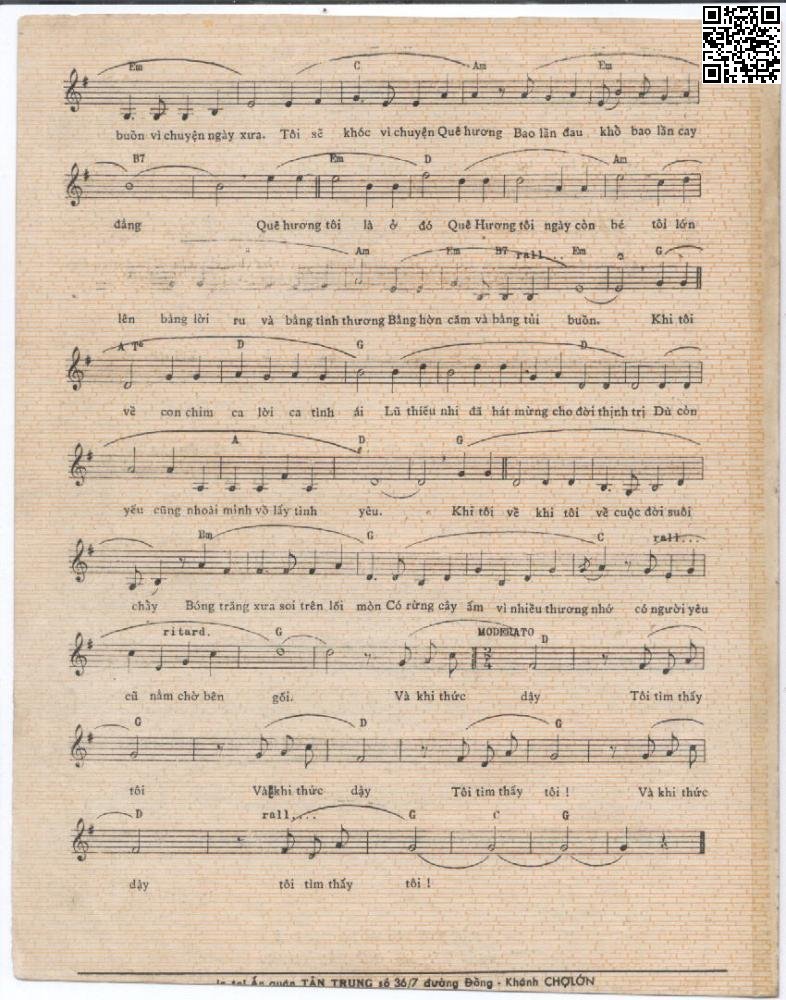 Page 4 of Sheet music PDF Khi tôi về - Phạm Duy