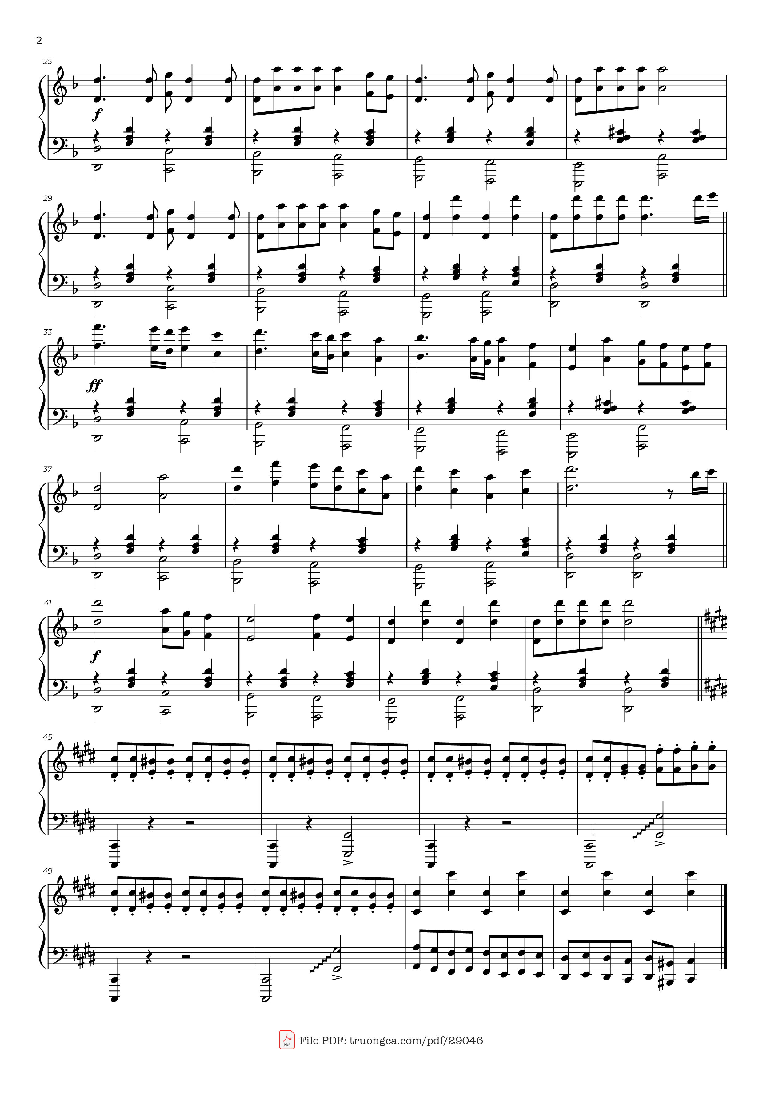 Page 2 of Sheet music PDF Piano MY WAR Piano - Composed by SHINSEI KAMATTECHAN