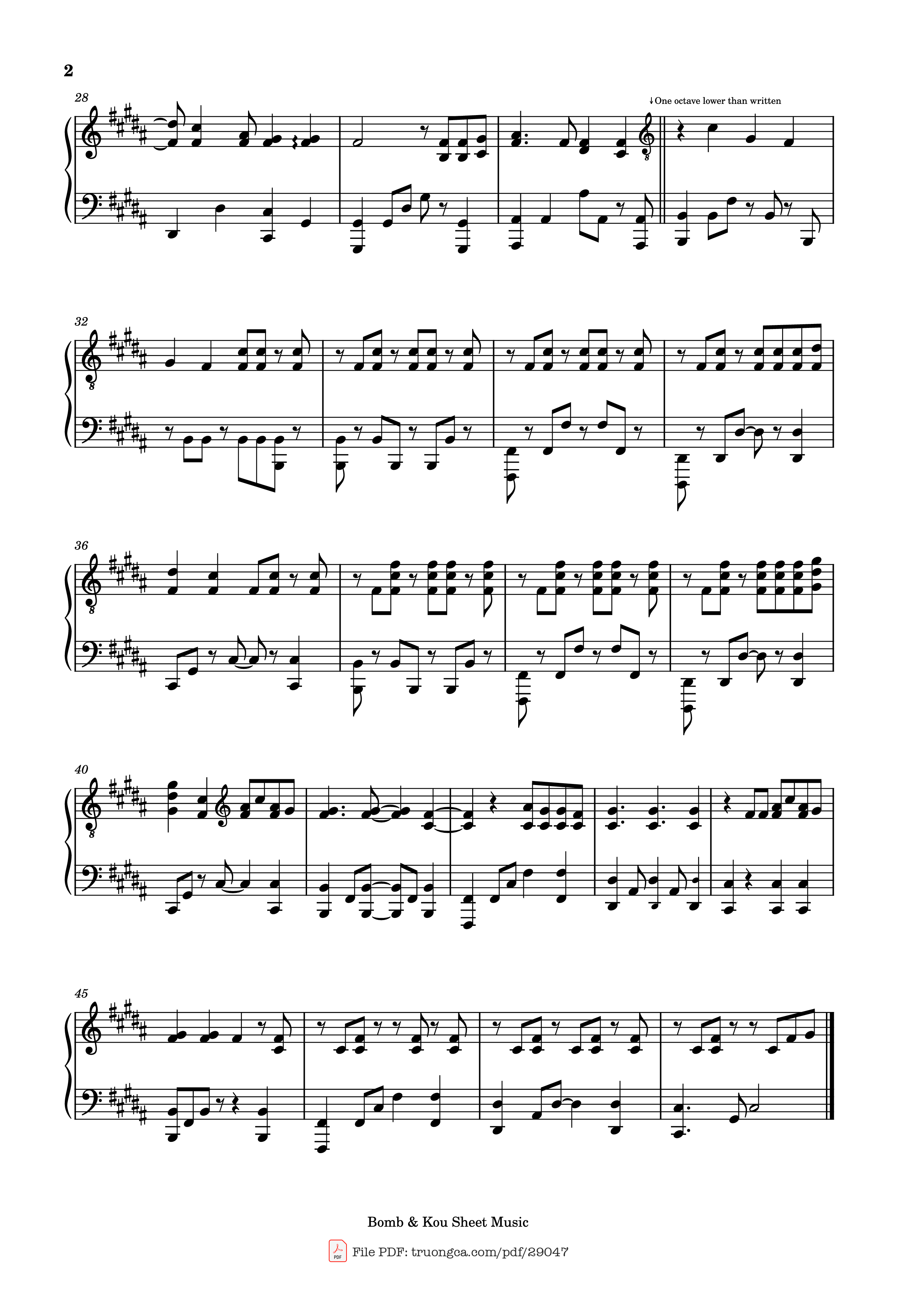 Page 2 of Sheet music PDF Piano I REALLY WANT TO STAY AT YOUR HOUSE Piano - Arranged by Mel Mayuga