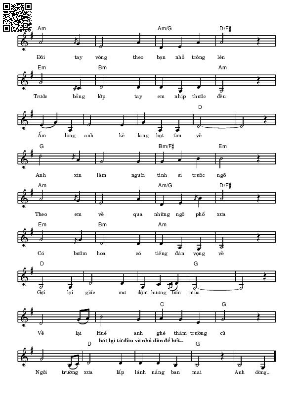 Page 4 of Sheet music PDF Khi trở lại trường cũ - Võ Tá Hân