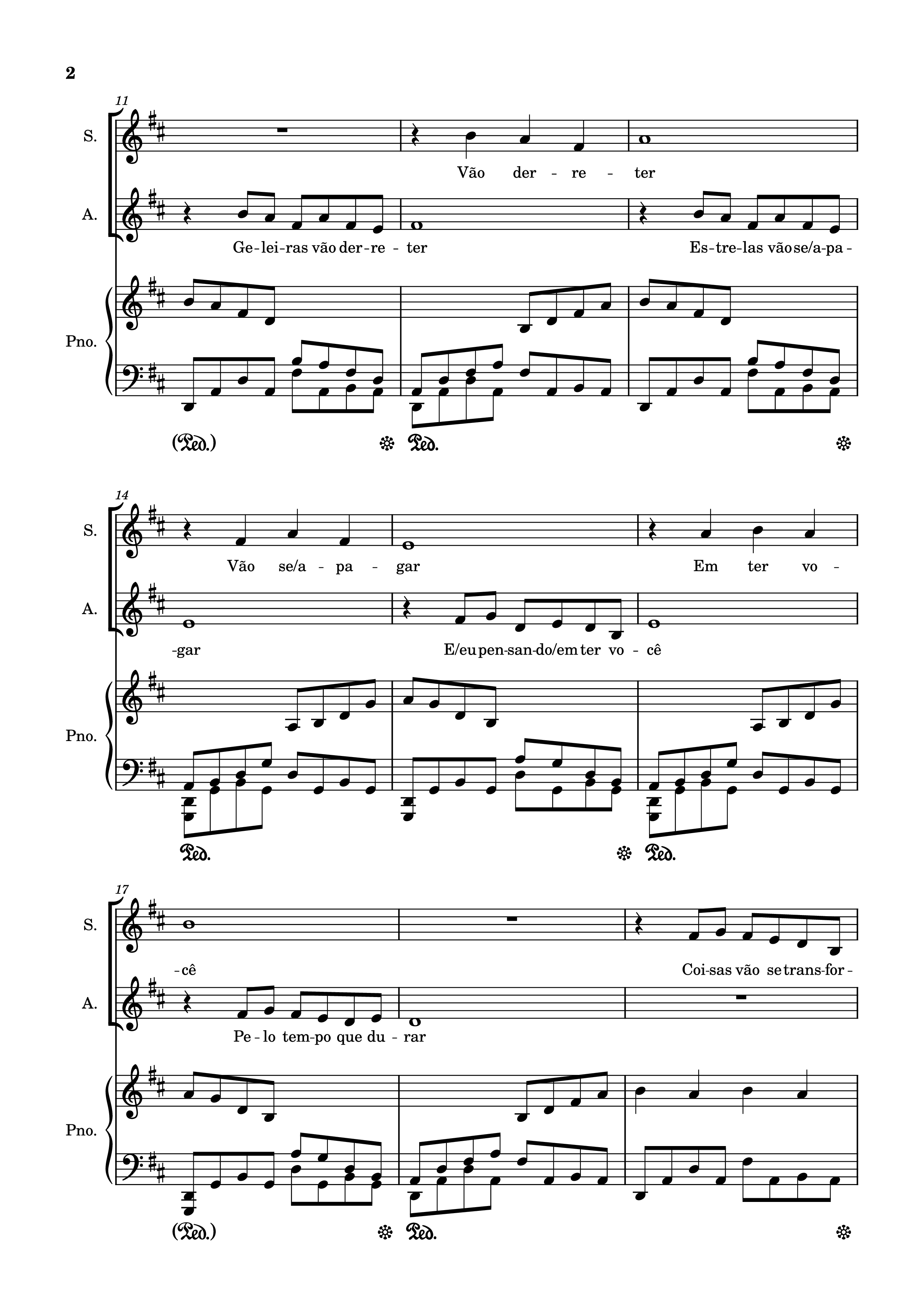 Page 2 of Sheet music PDF Piano Pelo Tempo Que Durar Piano - Marisa Monte