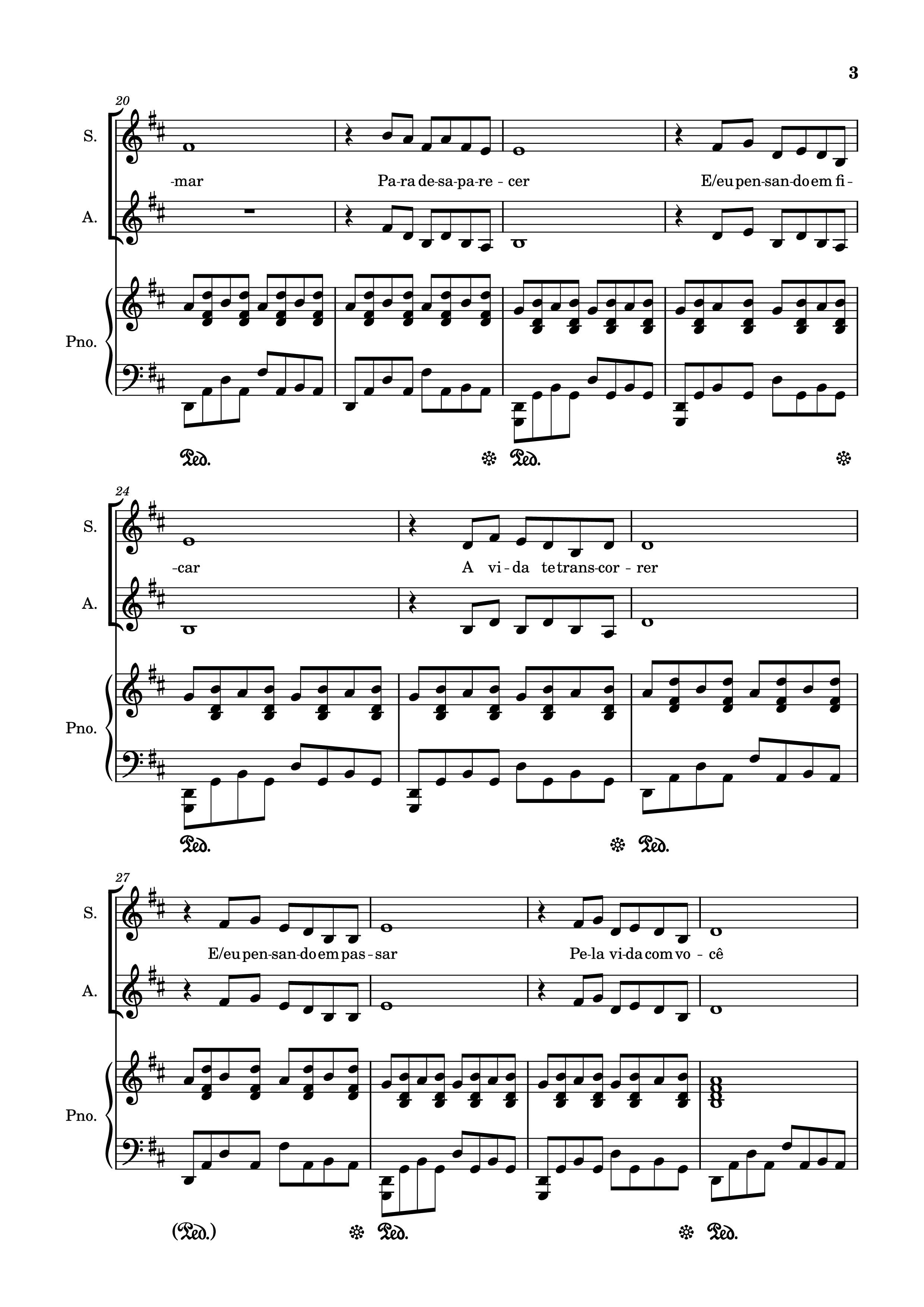 Page 3 of Sheet music PDF Piano Pelo Tempo Que Durar Piano - Marisa Monte