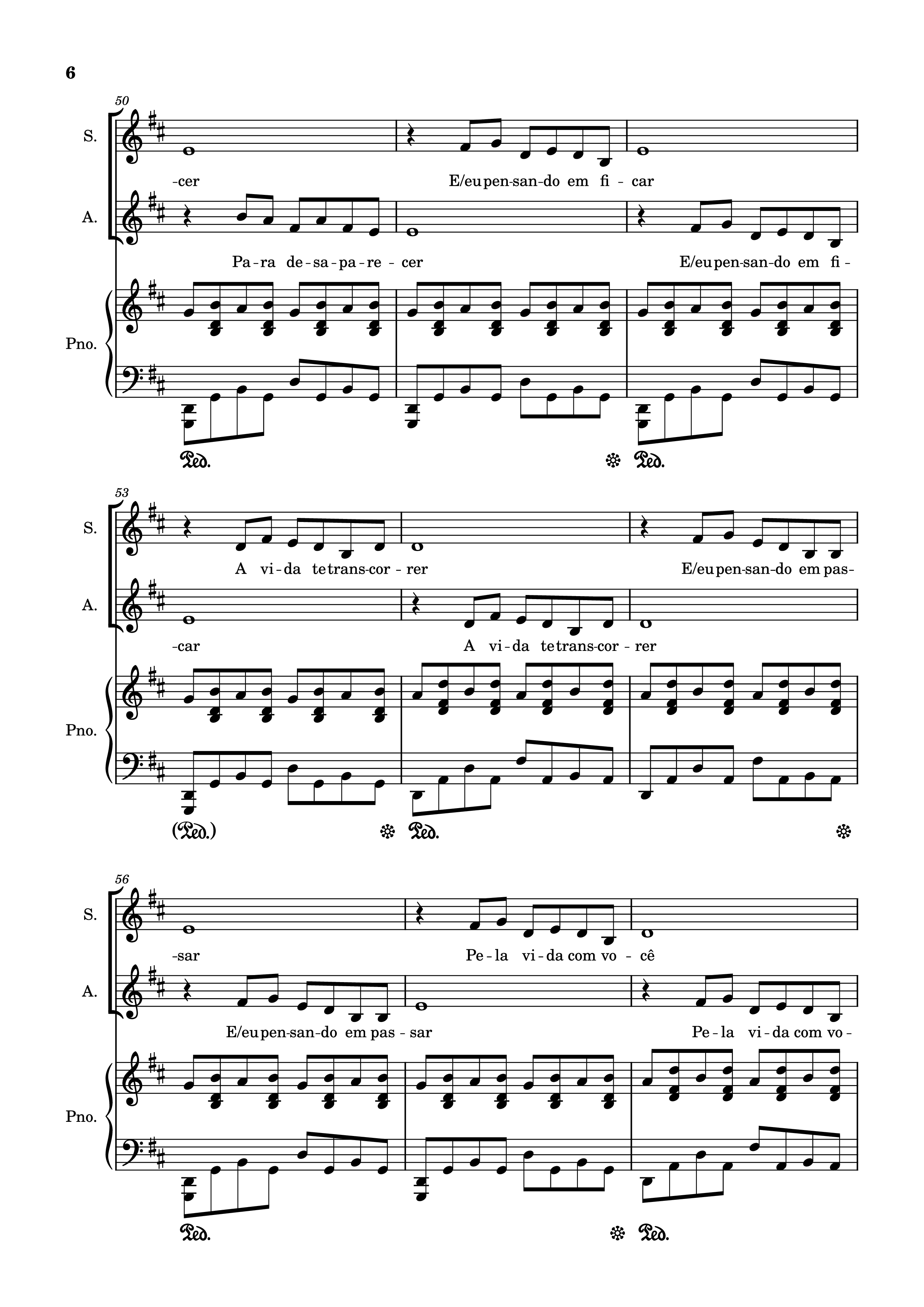 Page 6 of Sheet music PDF Piano Pelo Tempo Que Durar Piano - Marisa Monte