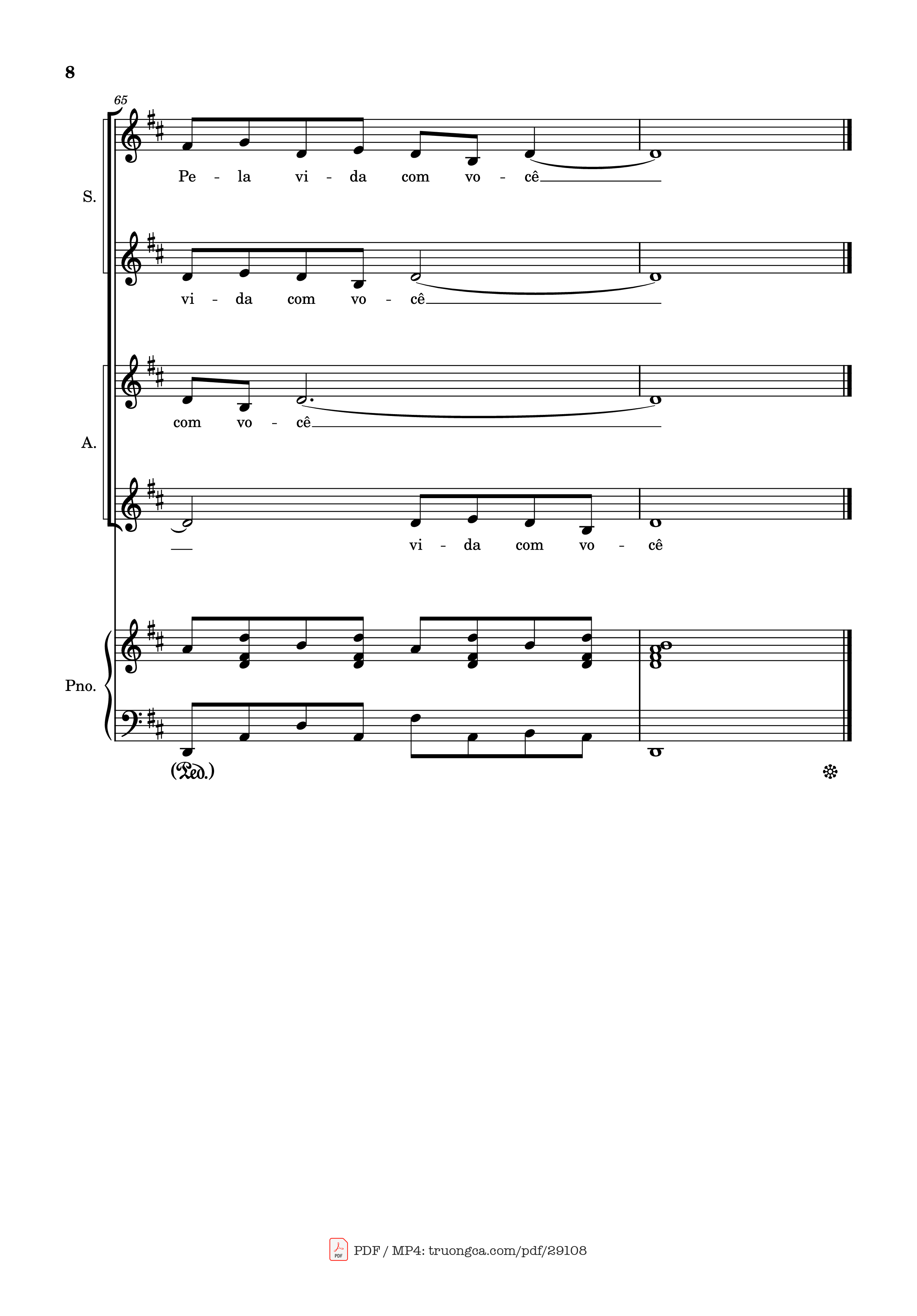 Page 8 of Sheet music PDF Piano Pelo Tempo Que Durar Piano - Marisa Monte