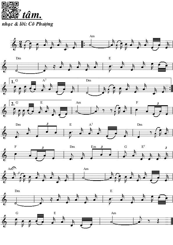 Page 5 of Sheet music PDF Khổ tâm - Vinh Sử