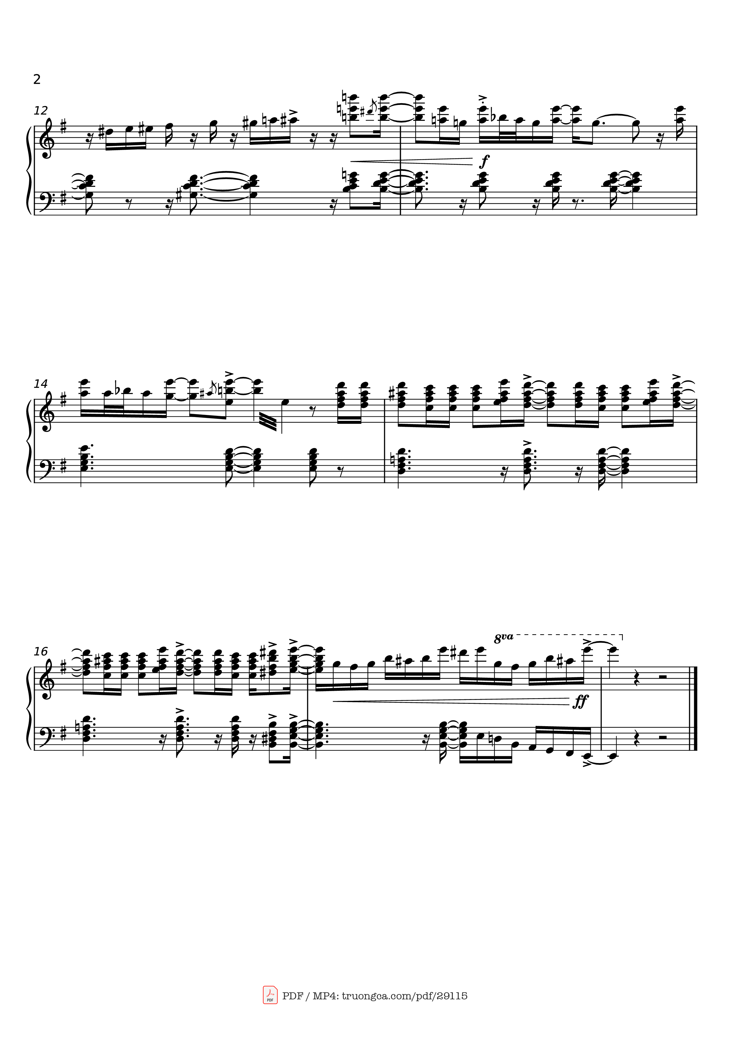 Page 2 of Sheet music PDF Piano CONGA Piano - Gloria Estefan