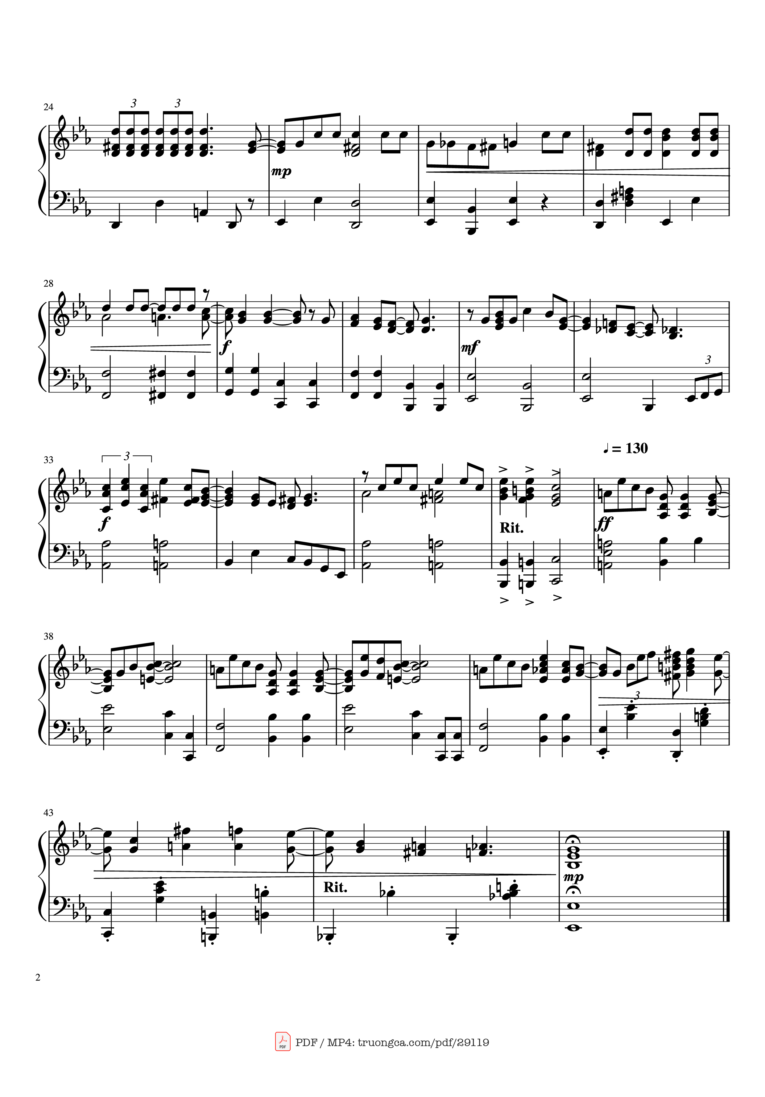 Page 2 of Sheet music PDF Piano You