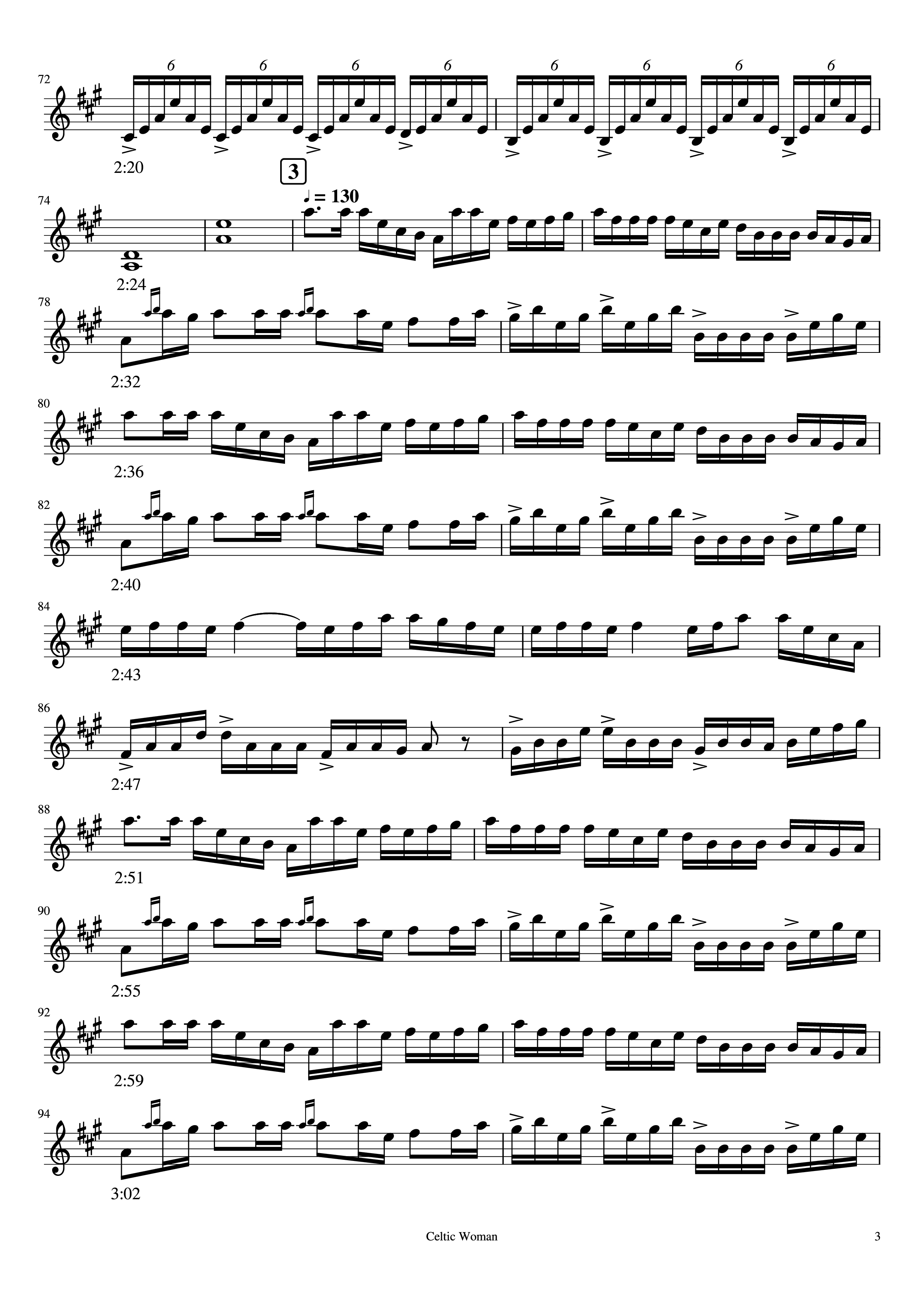 Page 3 of Sheet music PDF Piano Granuaile