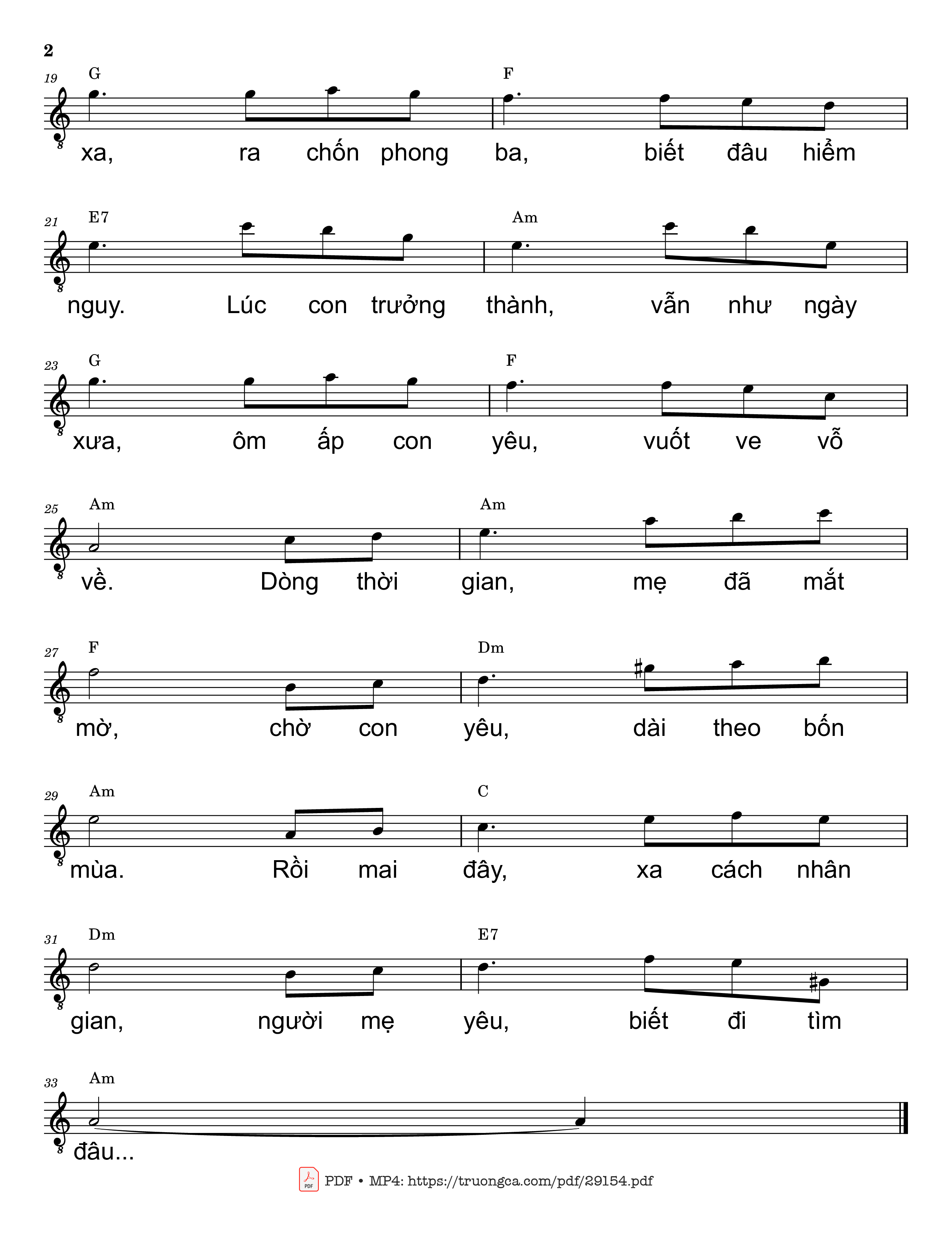 Page 2 of Sheet music PDF Tình mẹ - Trần Liêu