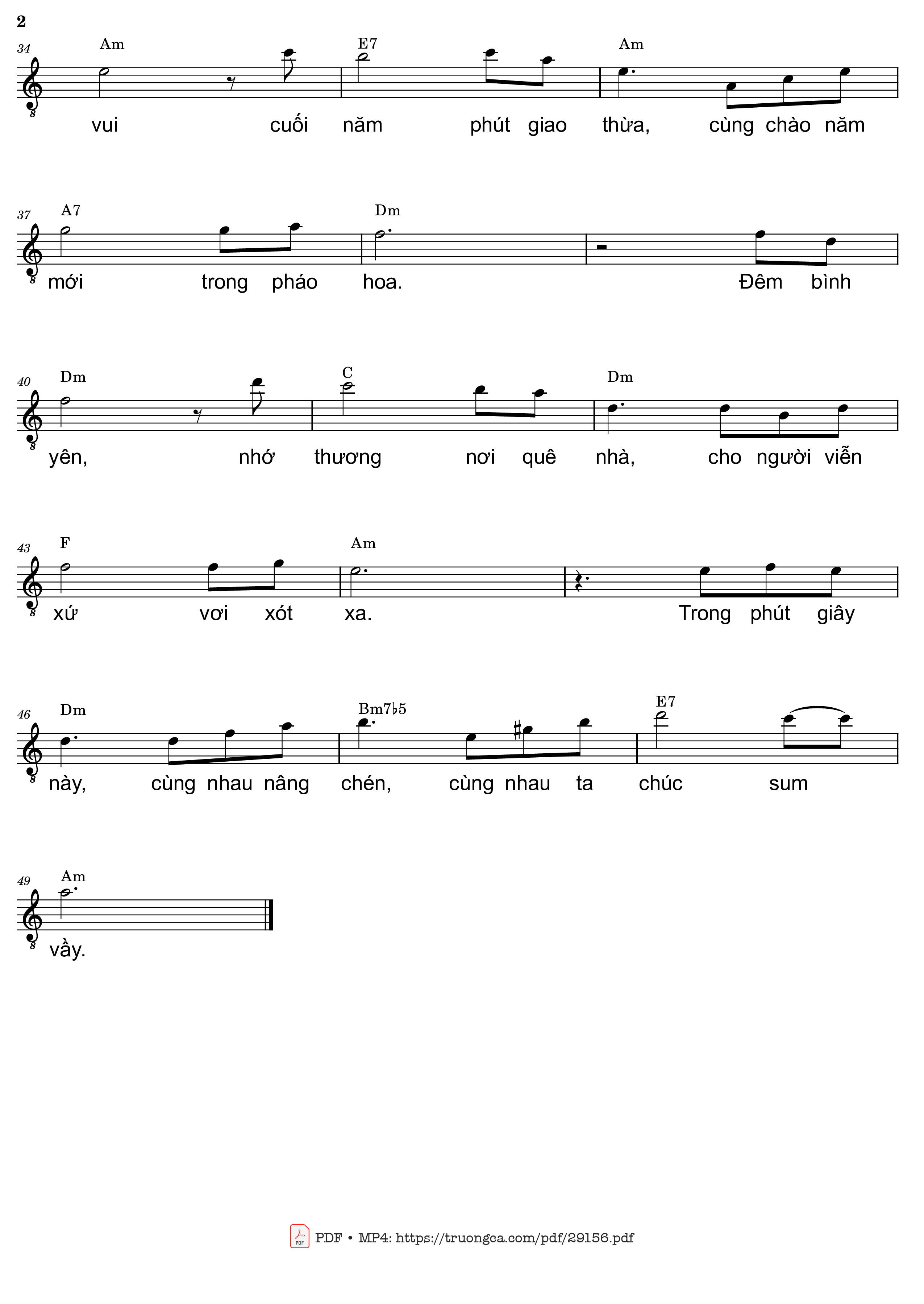 Page 2 of Sheet music PDF Ngày cuối năm - Trần Liêu