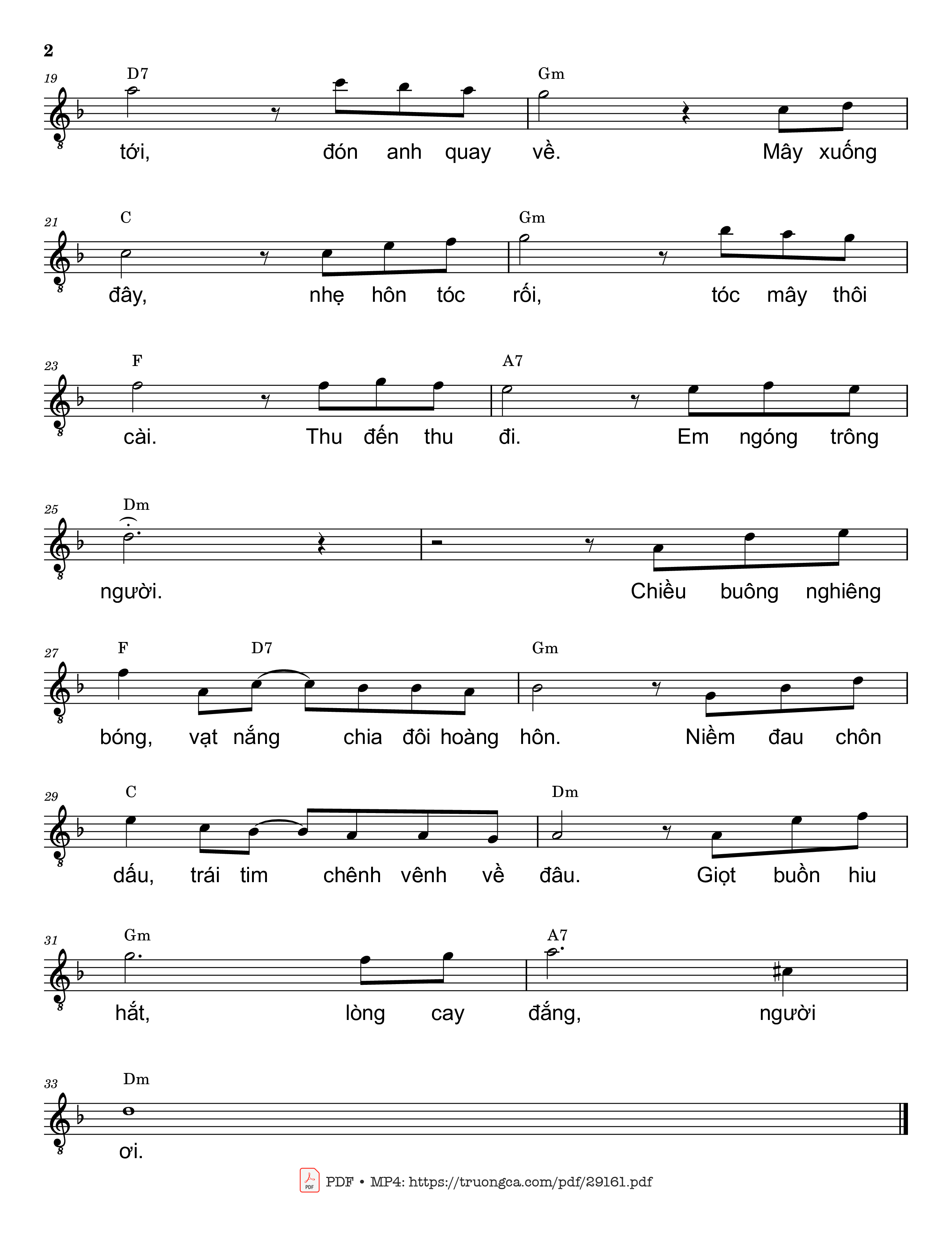 Page 2 of Sheet music PDF Giọt buồn - Trần Liêu