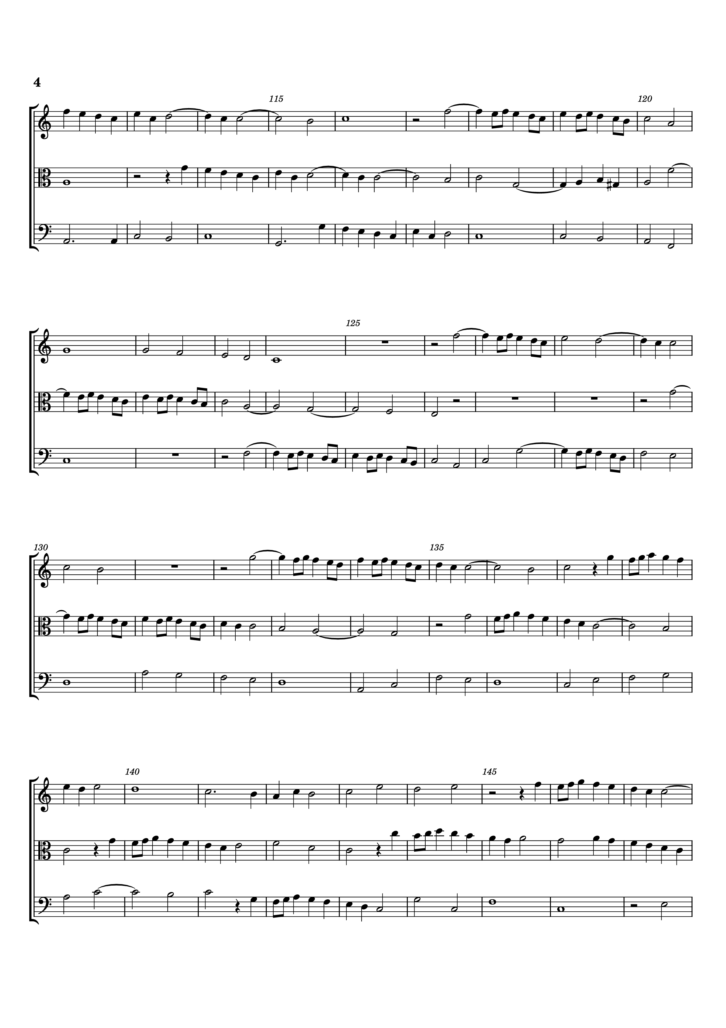 Page 4 of Sheet music PDF Fantasia No. 4 Violin - William Byrd