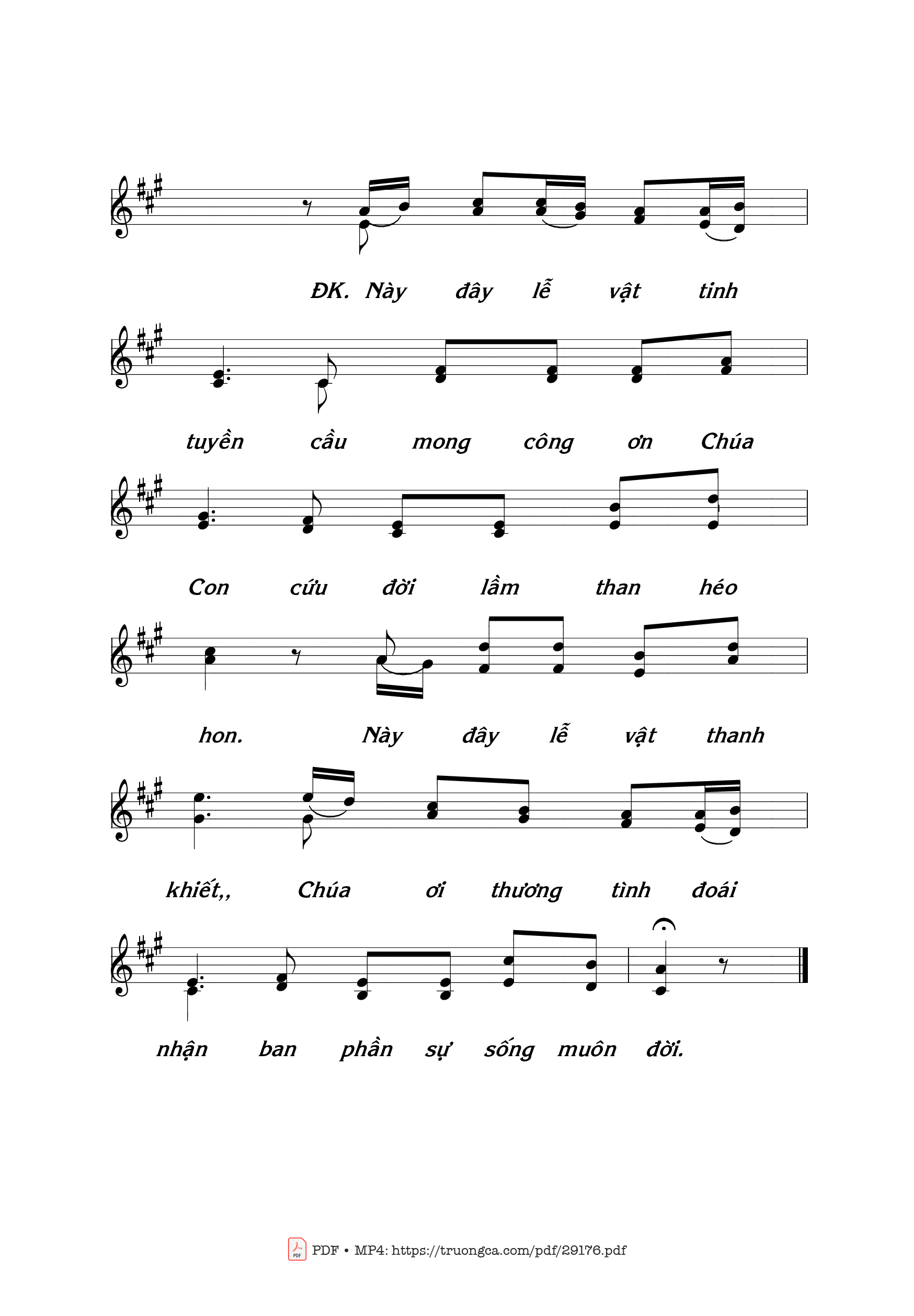 Page 2 of Sheet music PDF Của Lễ Hiến Dâng - Thái Nguyên