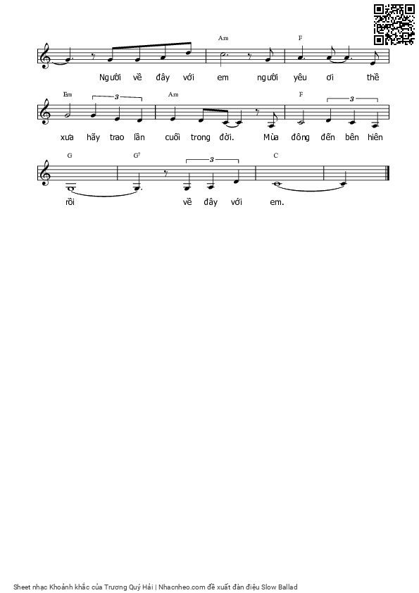 Page 2 of Sheet music PDF Khoảnh khắc - Trương Quý Hải