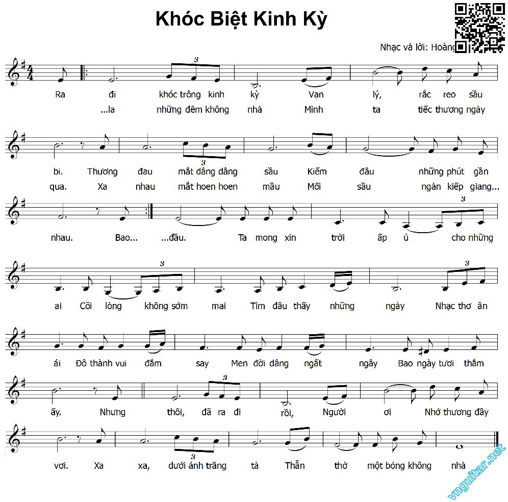 Page 4 of Sheet music PDF Khóc biệt kinh kỳ - Hoàng Trọng