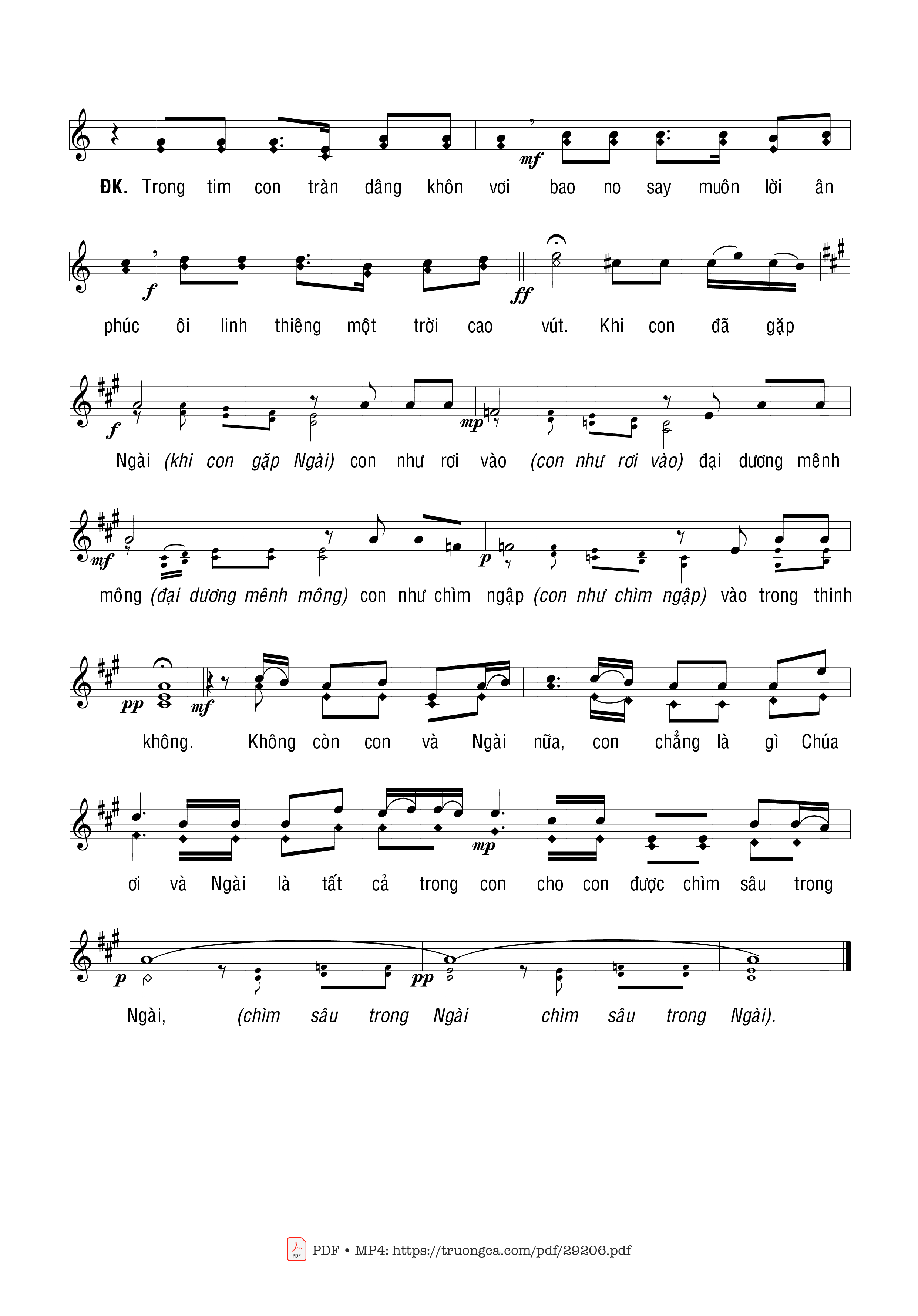 Page 2 of Sheet music PDF Chúa Trong Lòng Con - Thái Nguyên