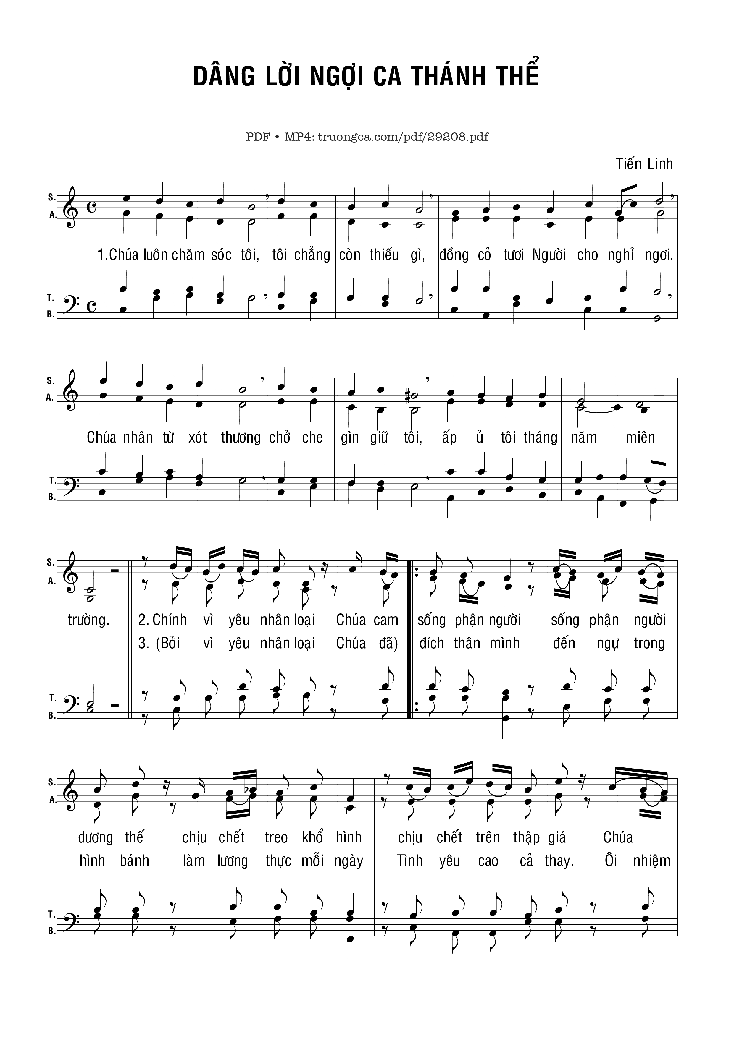 Dâng Lời Ngợi Ca Thánh Thể