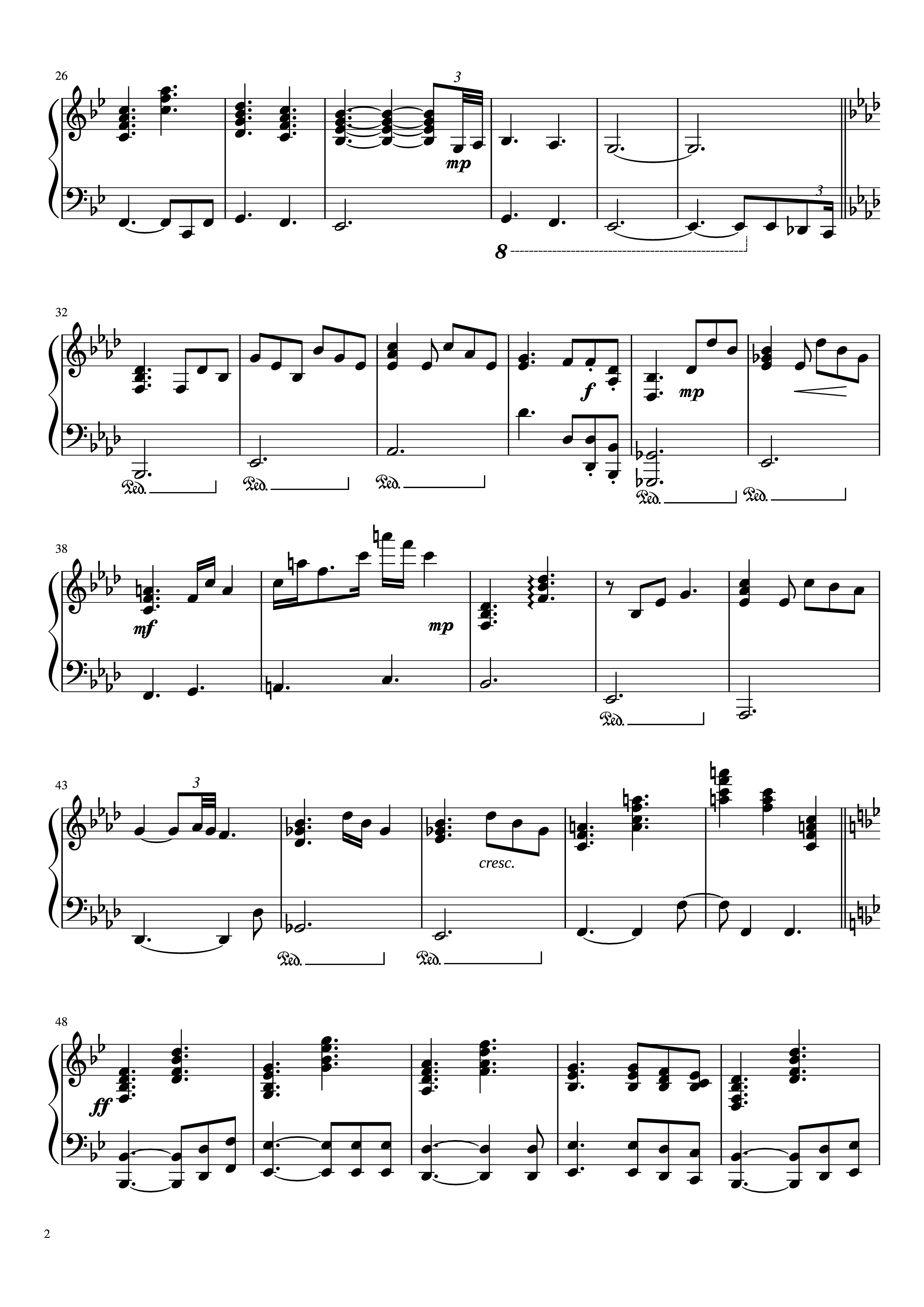 Page 2 of Sheet music PDF Piano Perfect Day Piano - Lou Reed Transcribed by Trumpetdude315