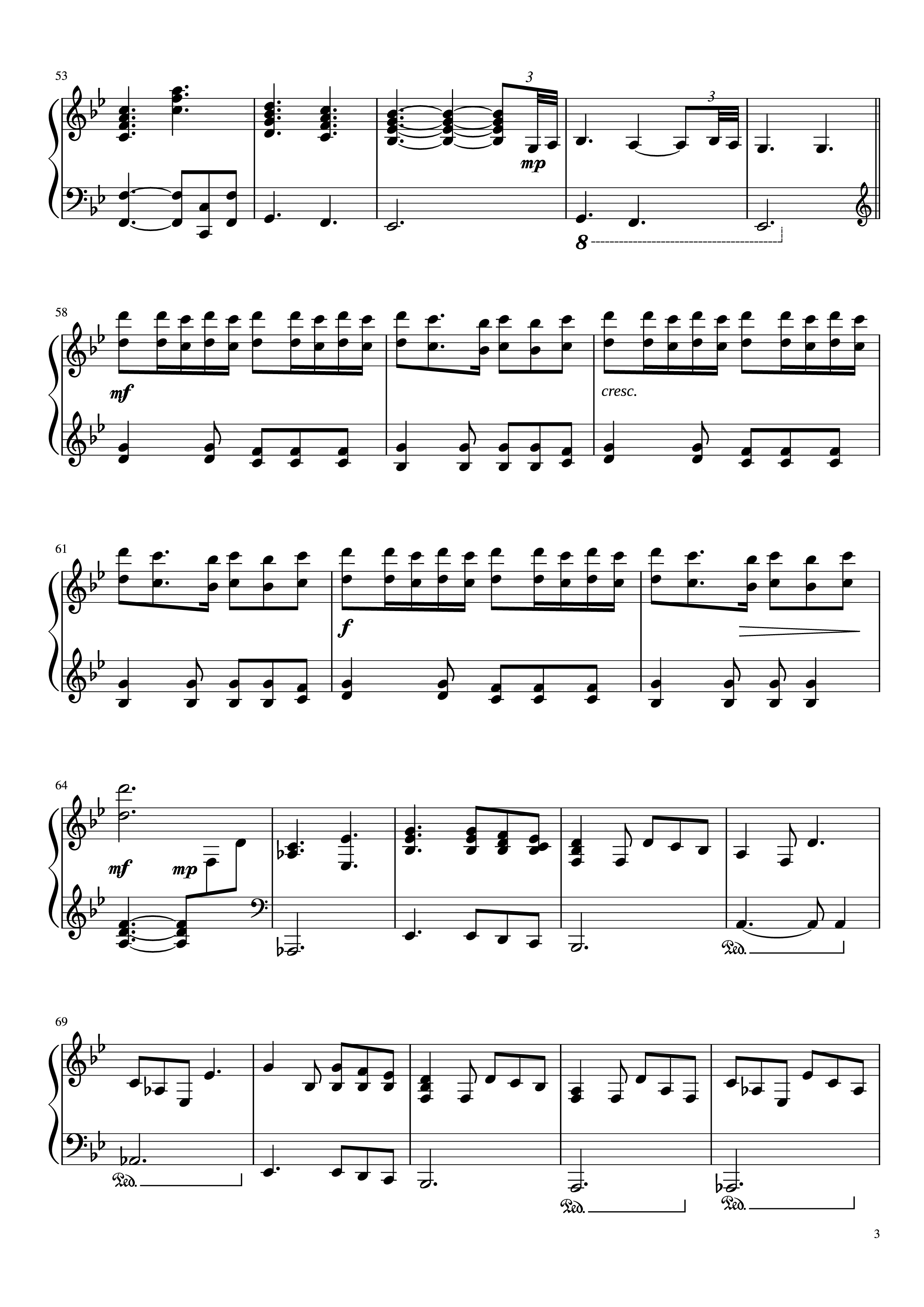 Page 3 of Sheet music PDF Piano Perfect Day Piano - Lou Reed Transcribed by Trumpetdude315