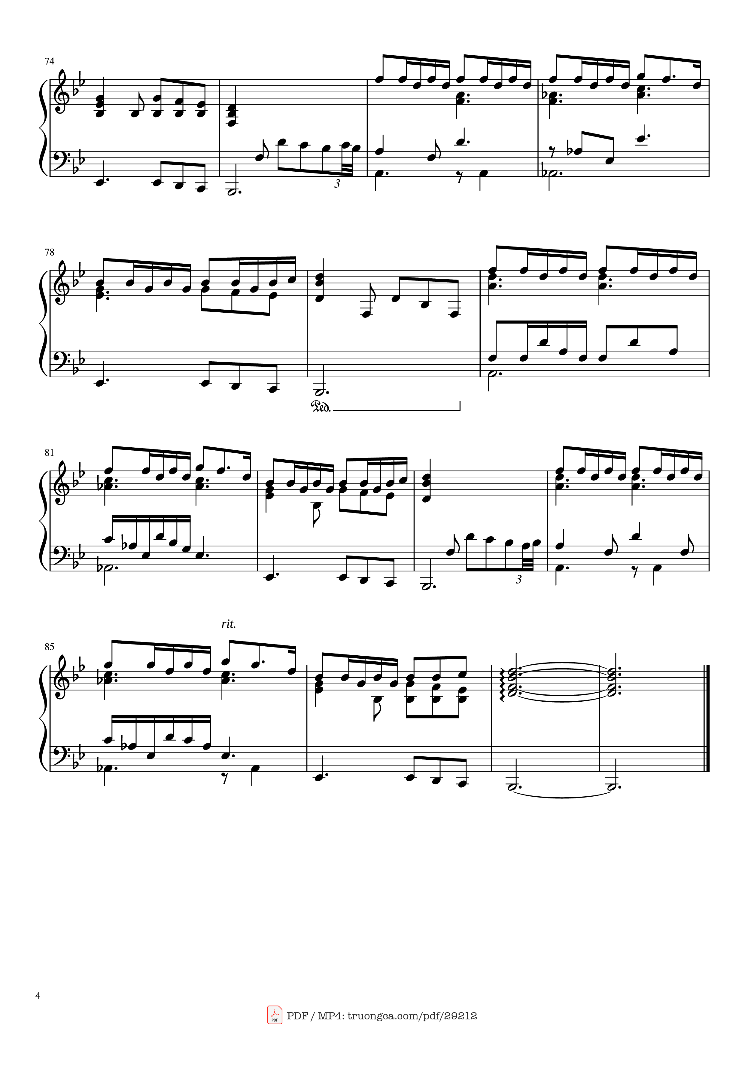 Page 4 of Sheet music PDF Piano Perfect Day Piano - Lou Reed Transcribed by Trumpetdude315