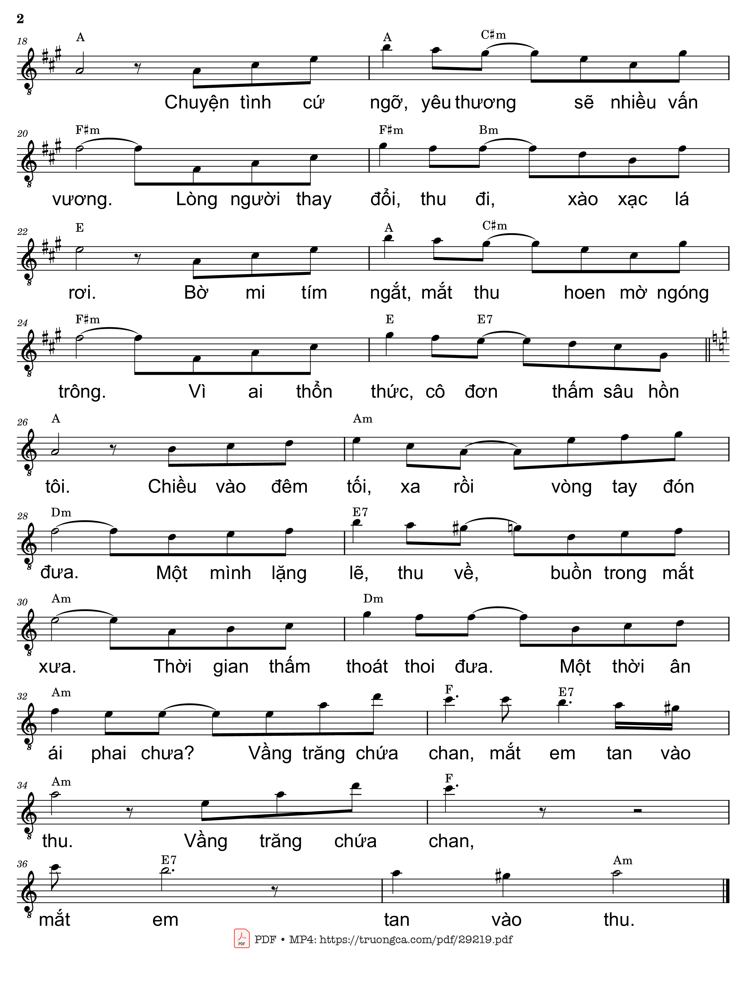 Page 2 of Sheet music PDF Mắt thu xưa - Trần Liêu