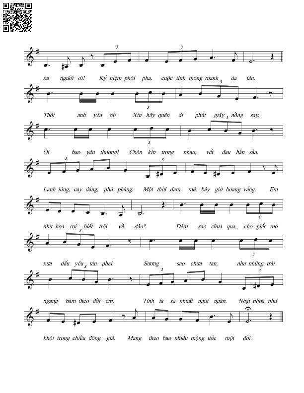 Page 2 of Sheet music PDF Khóc đi cho vơi niềm đau - Mai Hoài Thu