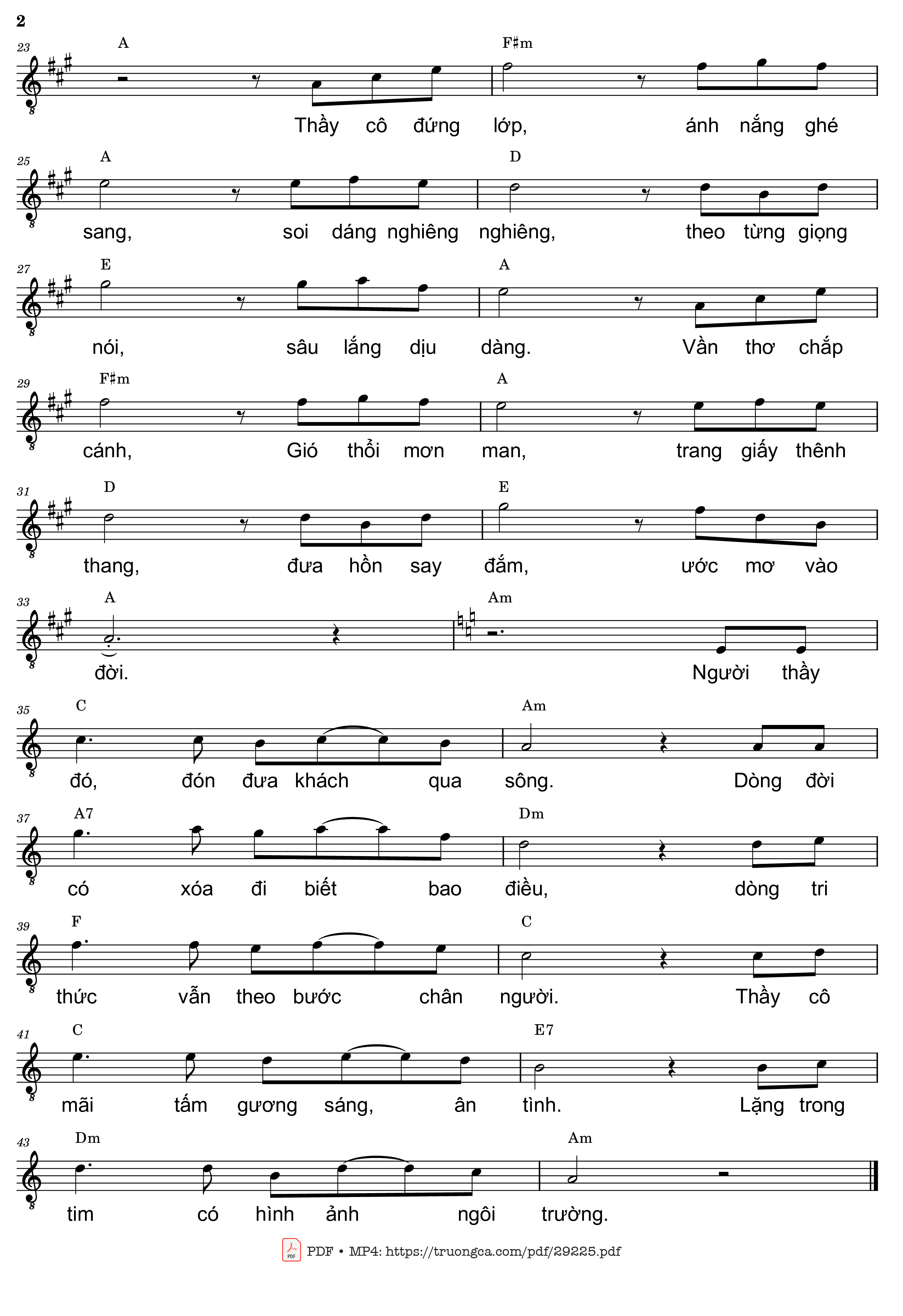 Page 2 of Sheet music PDF Trường tôi - Trần Liêu