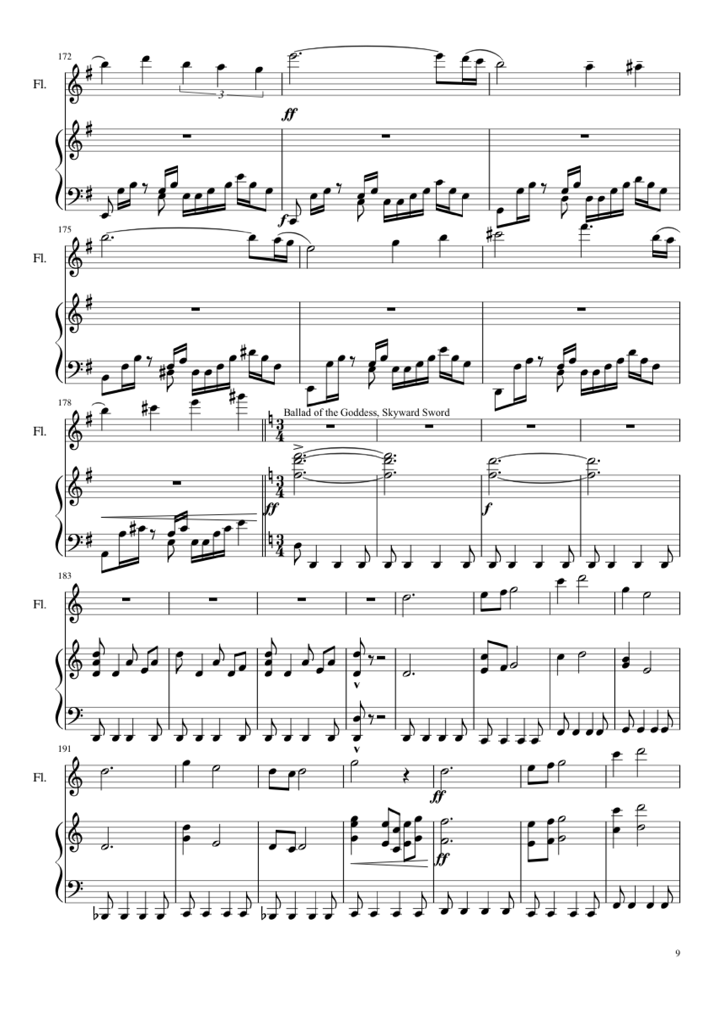 Page 9 of Sheet music PDF Piano Zelda Medley Piano - Undefined