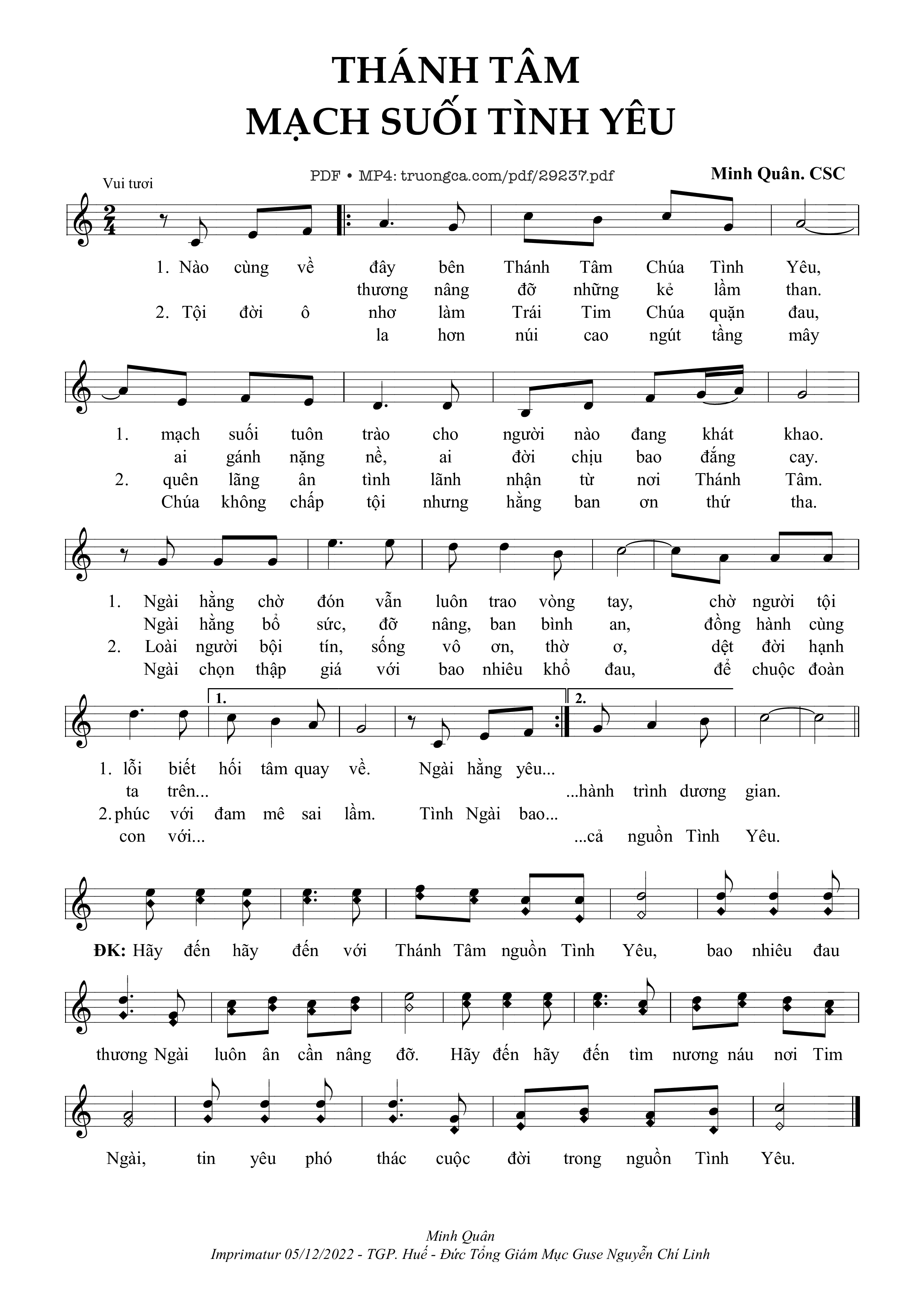 Thánh Tâm Mạch Suối Tình Yêu