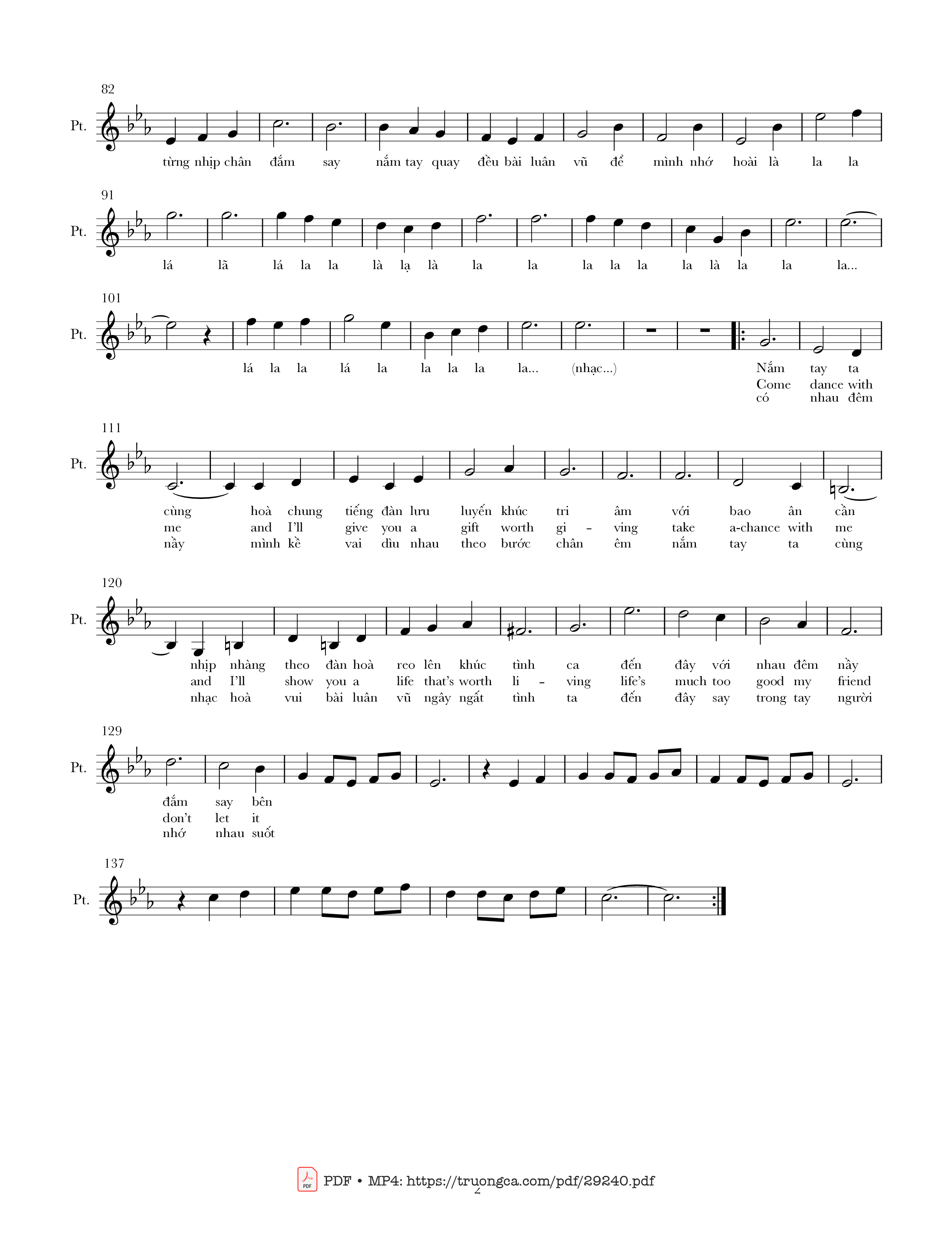 Page 2 of Sheet music PDF Bài luân vũ đêm nay (Waltz no.2) - Dmitri Shostakovich