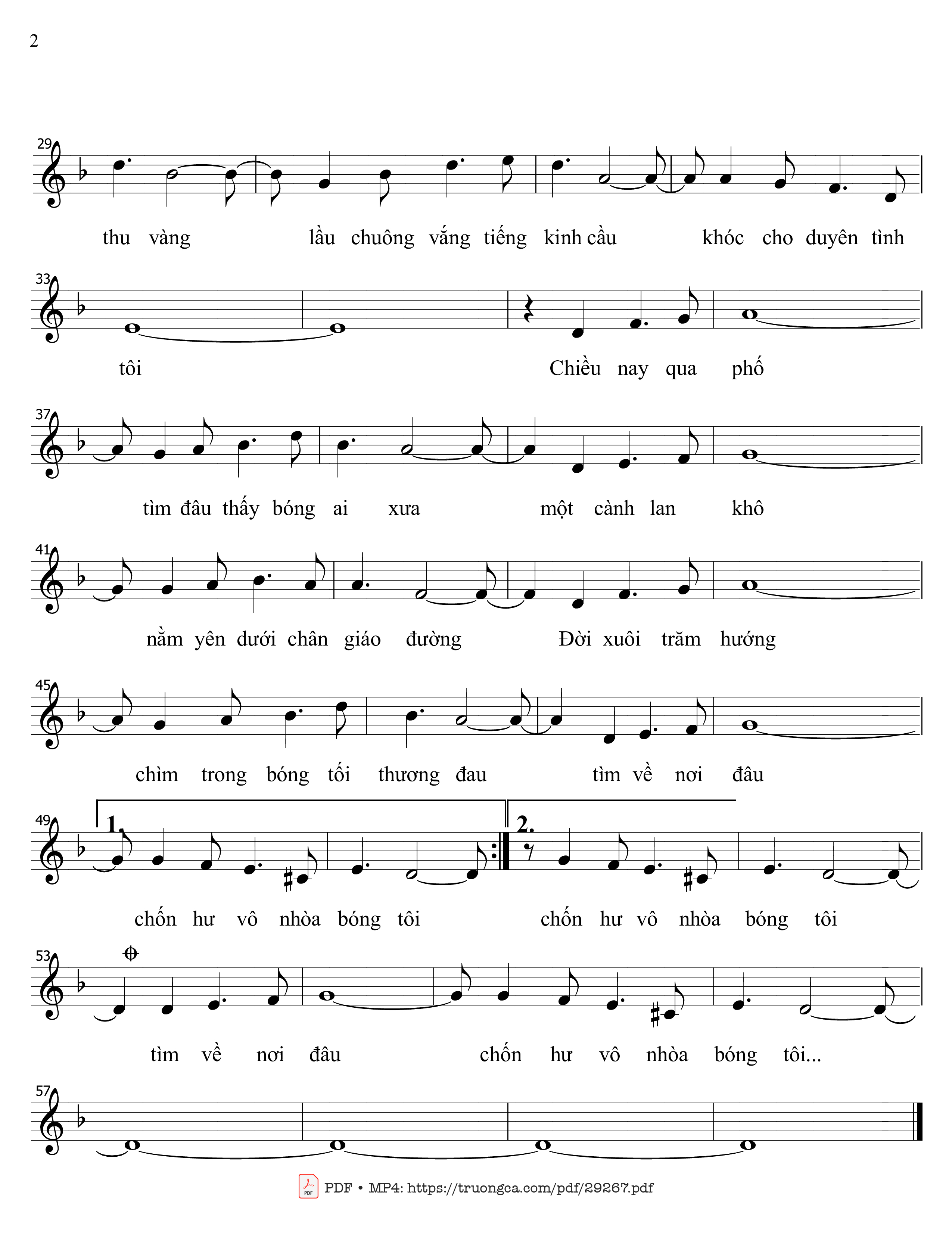 Page 2 of Sheet music PDF Bên giáo đường xưa - Nguyễn Hoàng Đô
