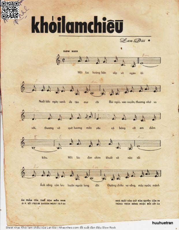 Page 6 of Sheet music PDF Khói lam chiều - Lan Đài