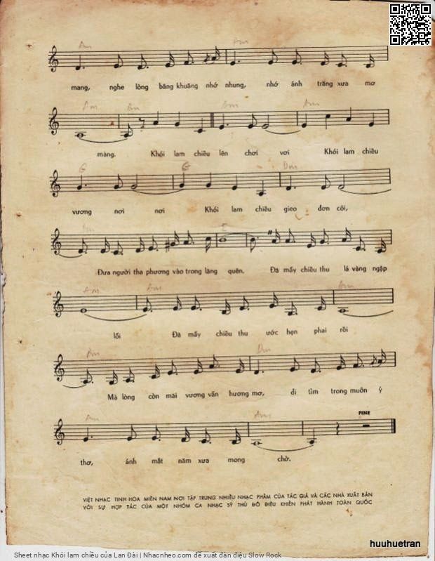 Page 7 of Sheet music PDF Khói lam chiều - Lan Đài