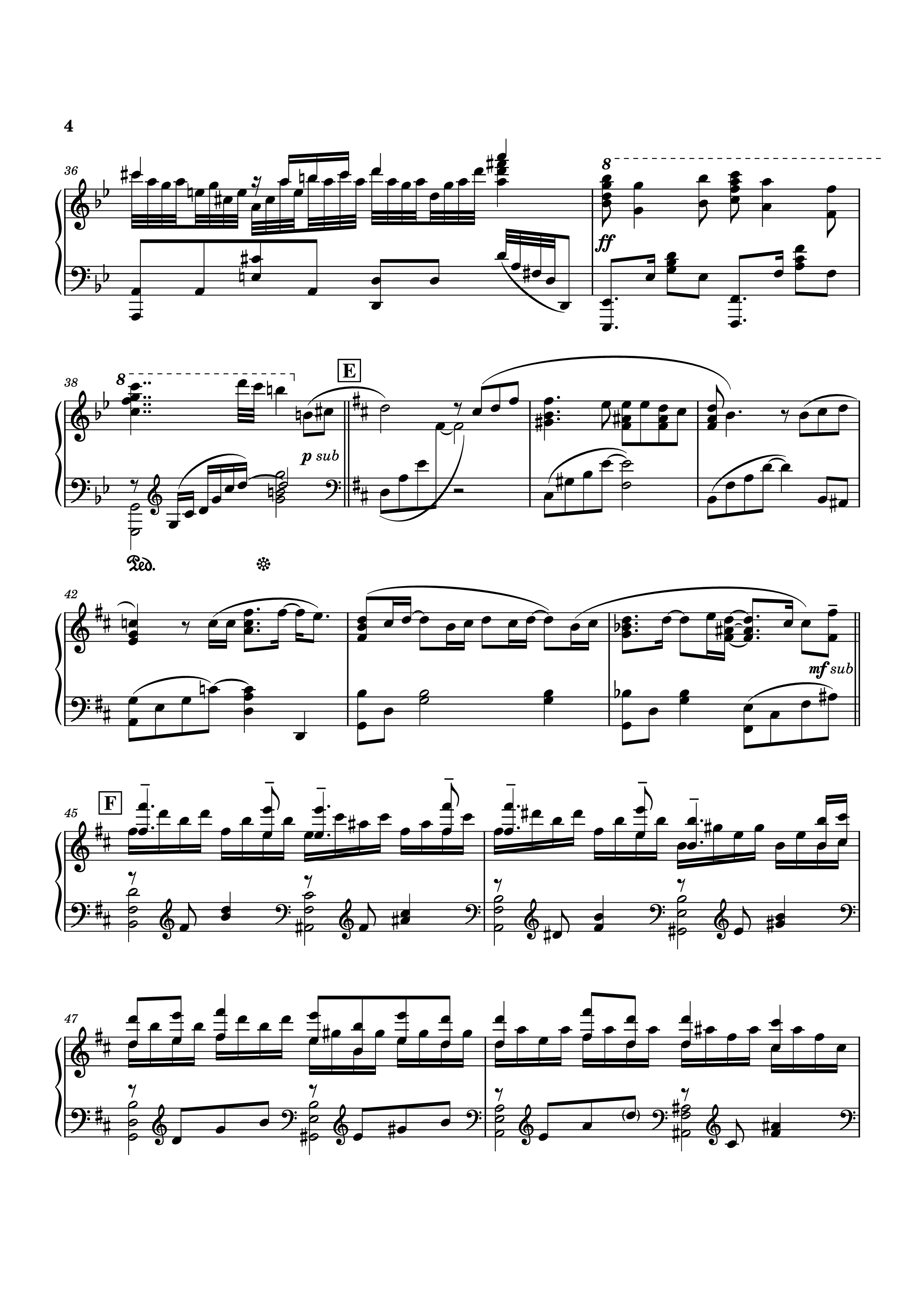Page 4 of Sheet music PDF Piano To You, 2000... or...20000 Years From Now Piano - Original music by Linked Horizon