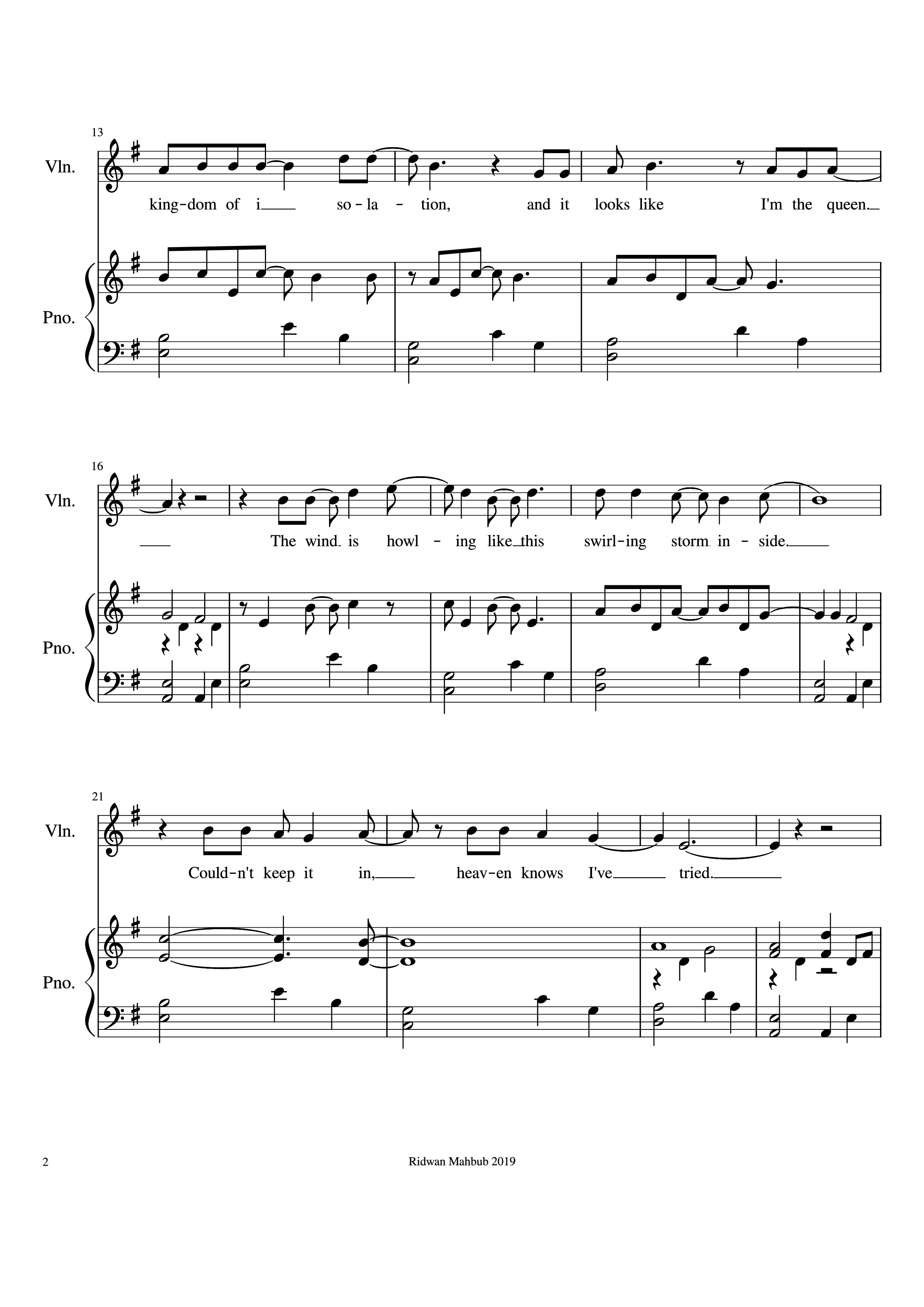 Page 2 of Sheet music PDF Piano Let It Go Piano - Bobby Lopez