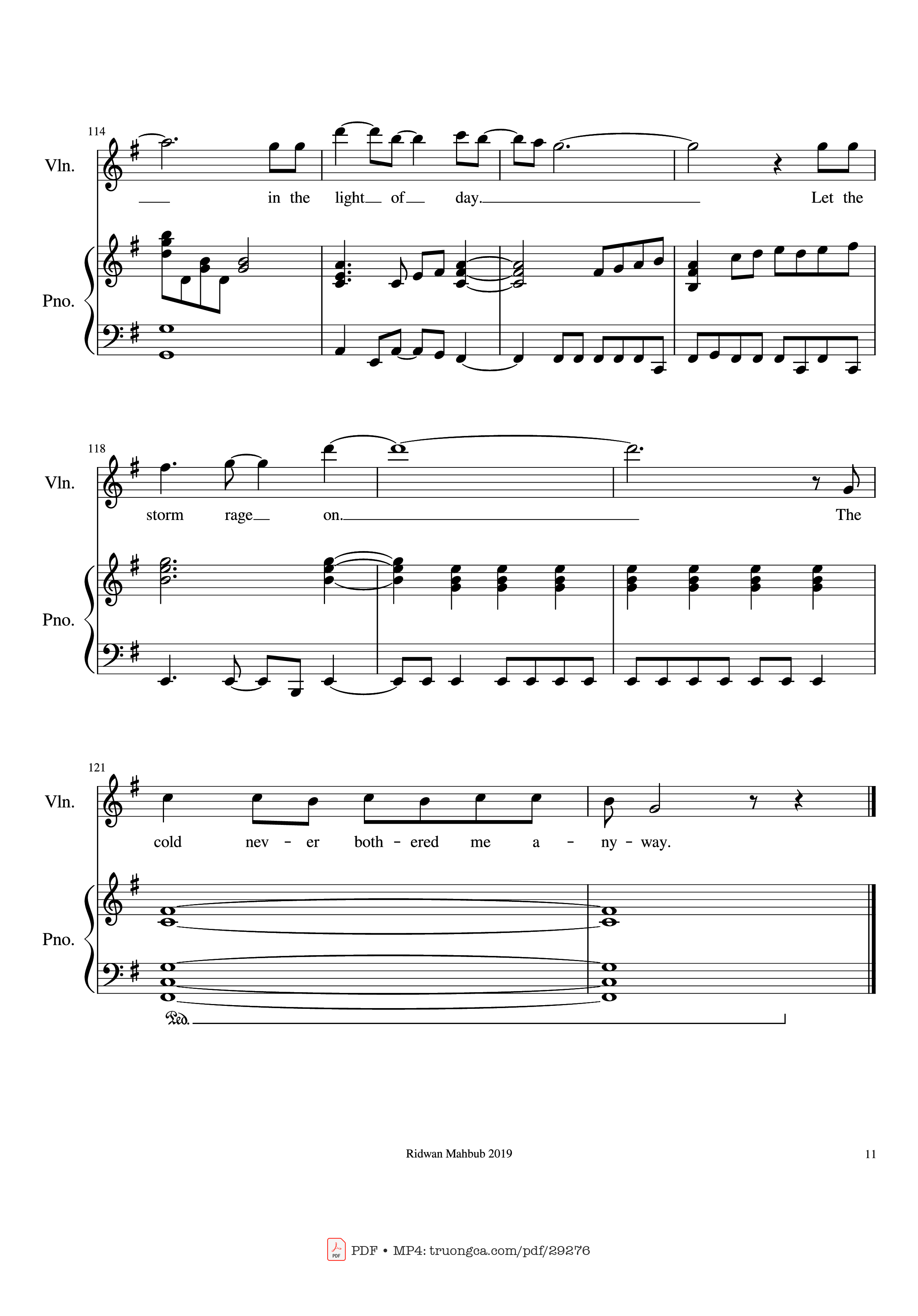 Page 11 of Sheet music PDF Piano Let It Go Piano - Bobby Lopez