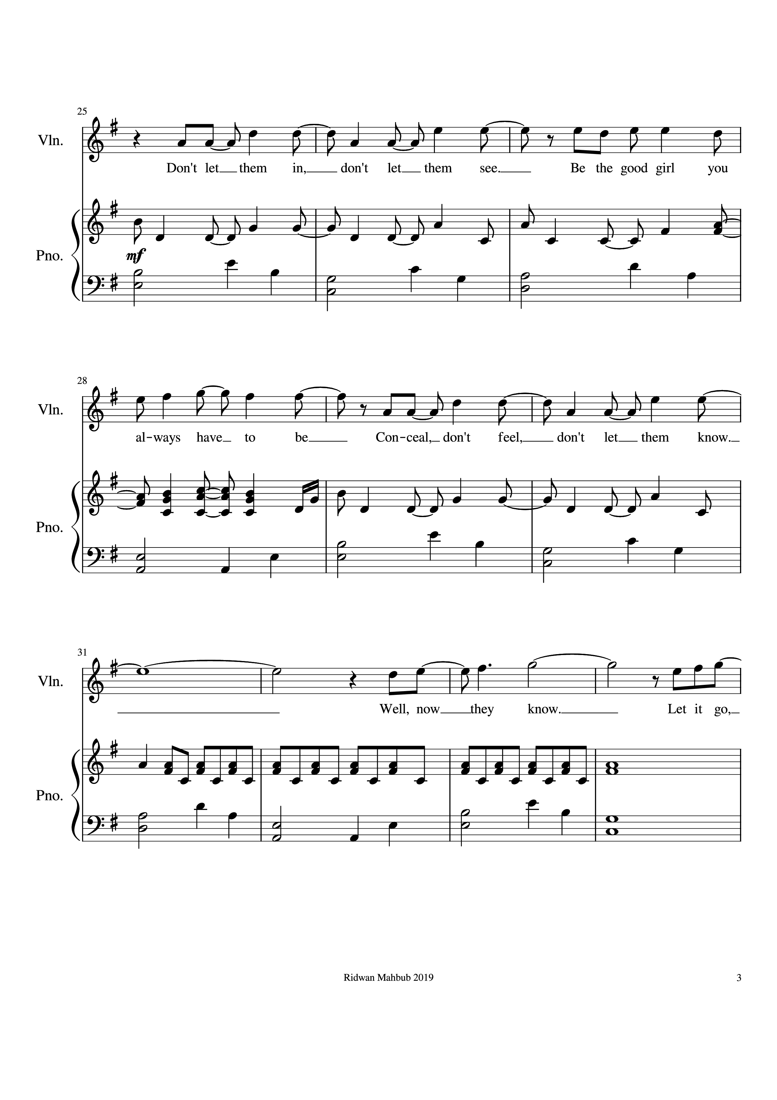 Page 3 of Sheet music PDF Piano Let It Go Piano - Bobby Lopez