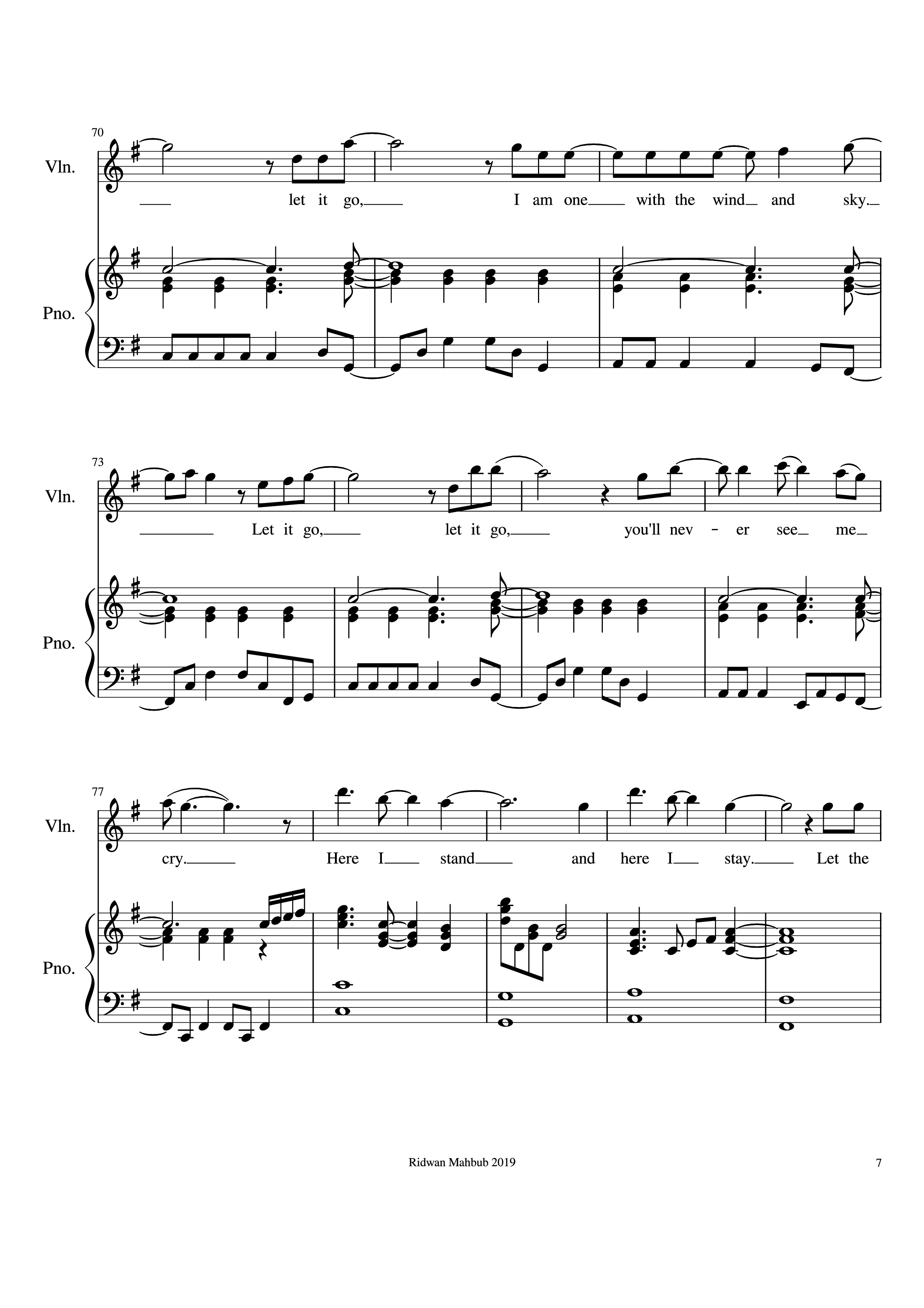 Page 7 of Sheet music PDF Piano Let It Go Piano - Bobby Lopez
