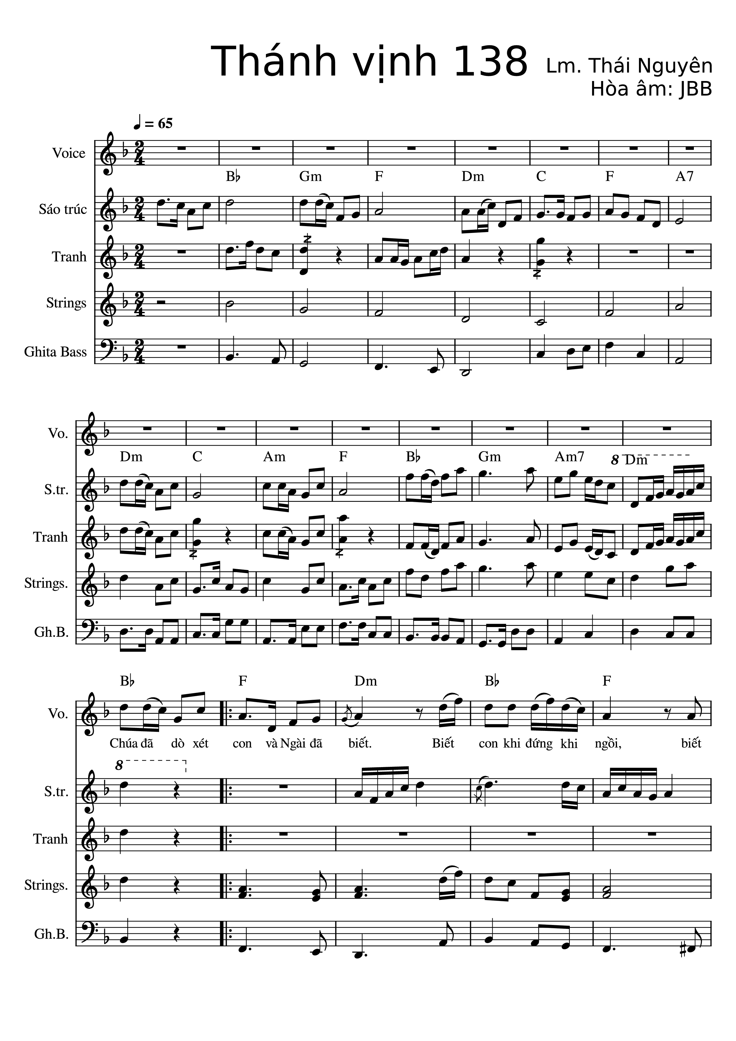 Page 1 of Sheet music PDF Thánh vịnh 138 (Hợp Xướng) - Lm. Thái Nguyên