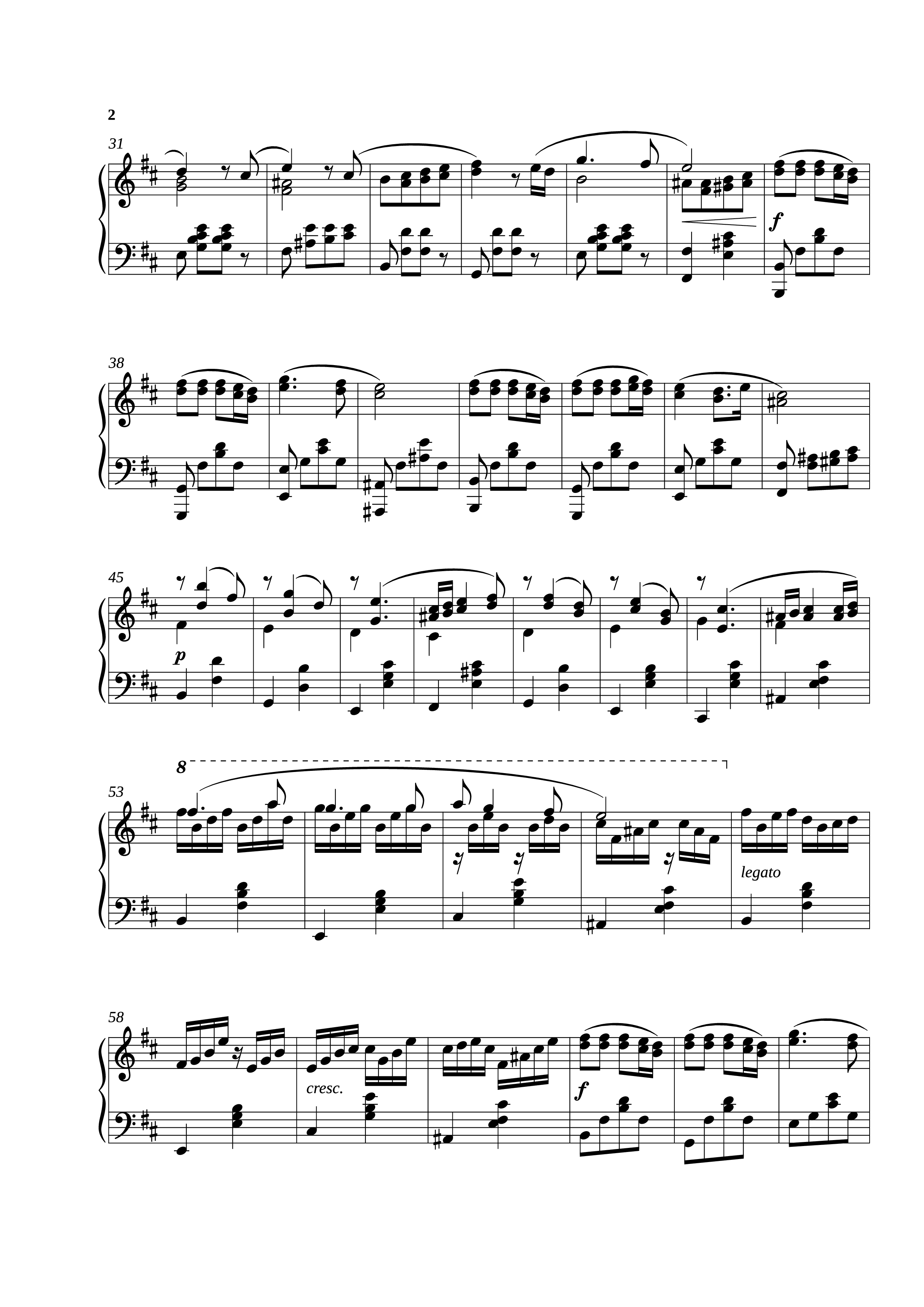 Page 2 of Sheet music PDF Lumière - Lorien Testard