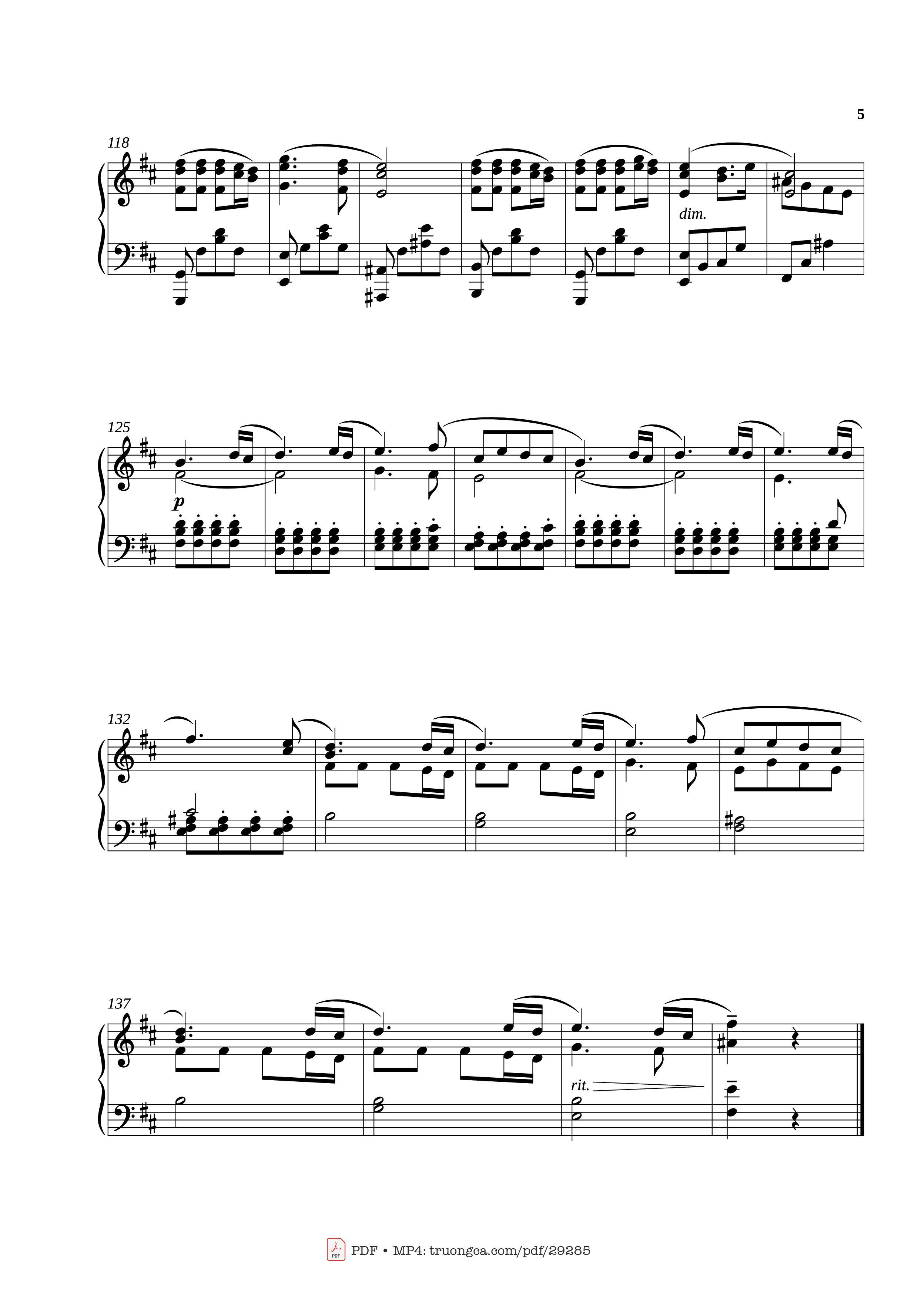 Page 5 of Sheet music PDF Lumière - Lorien Testard
