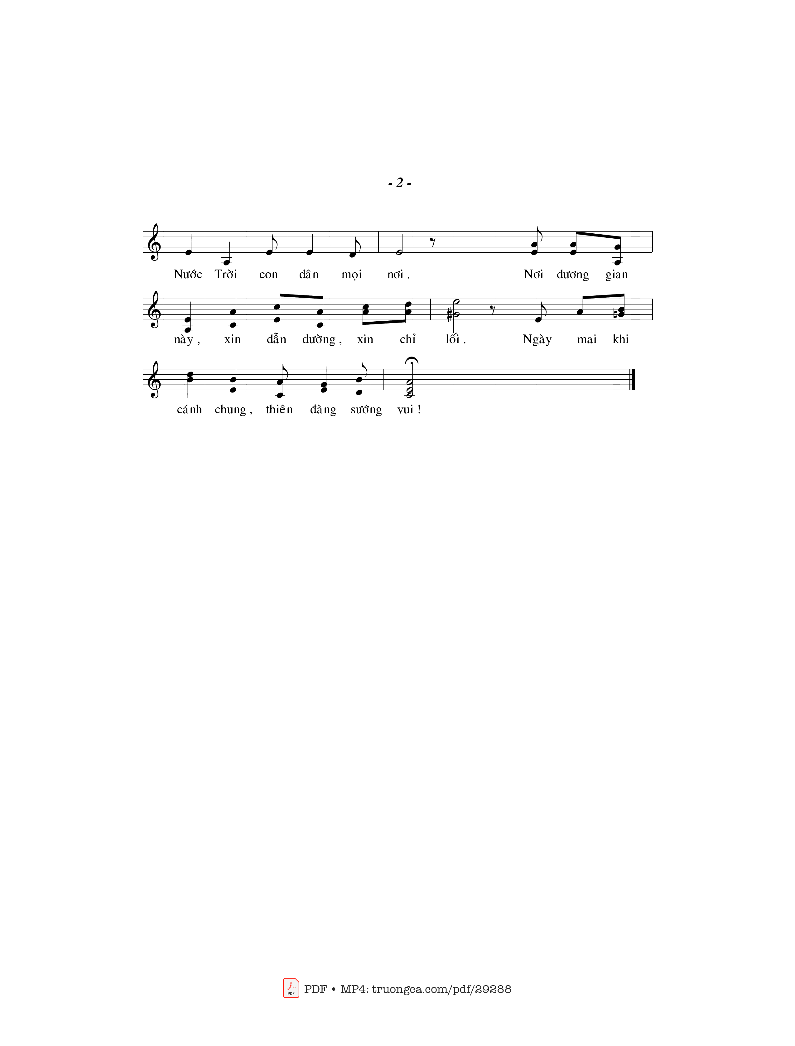 Page 2 of Sheet music PDF Ai Cao Trọng - Hải Ánh